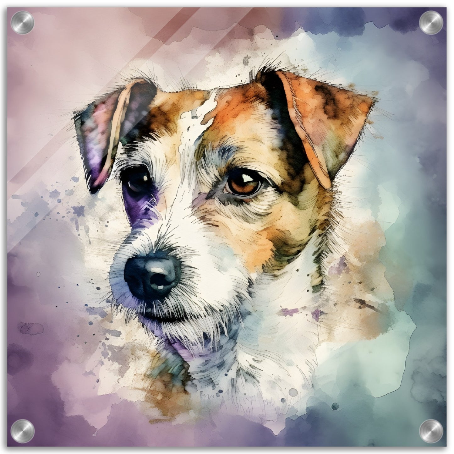 Jack Russell Dog Watercolor Acrylic Print