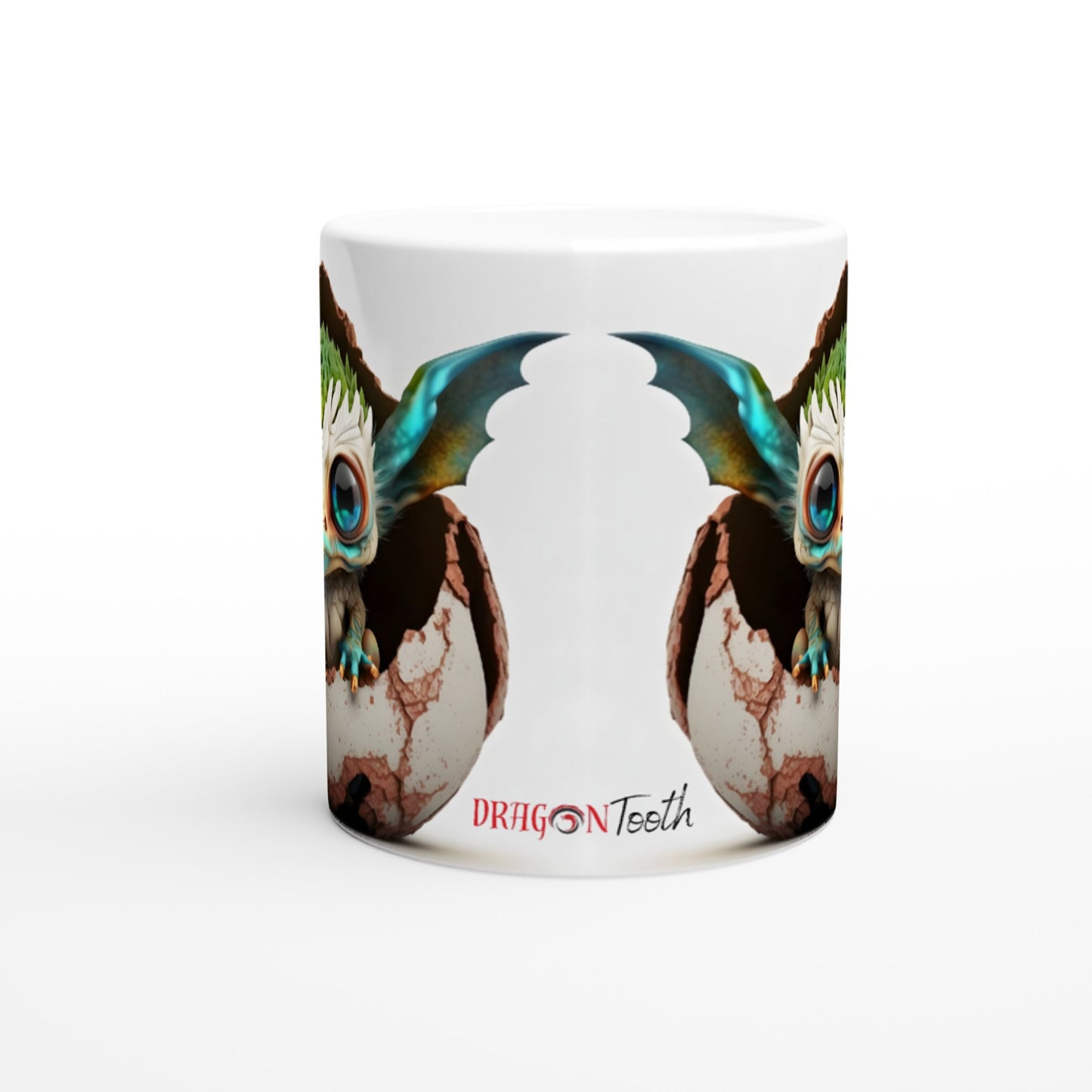 Baby Dragon Blue - Dragon Tooth : White 11oz Ceramic Mug