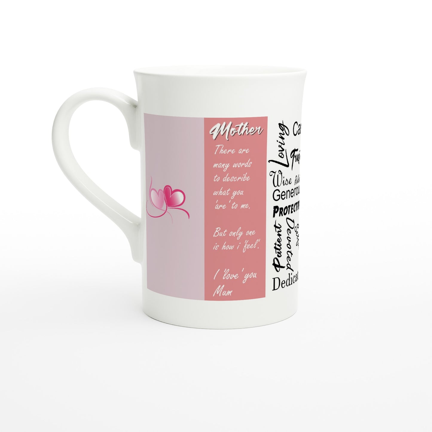 Mothers day, What you mean to me : White 10oz Porcelain Slim Mug