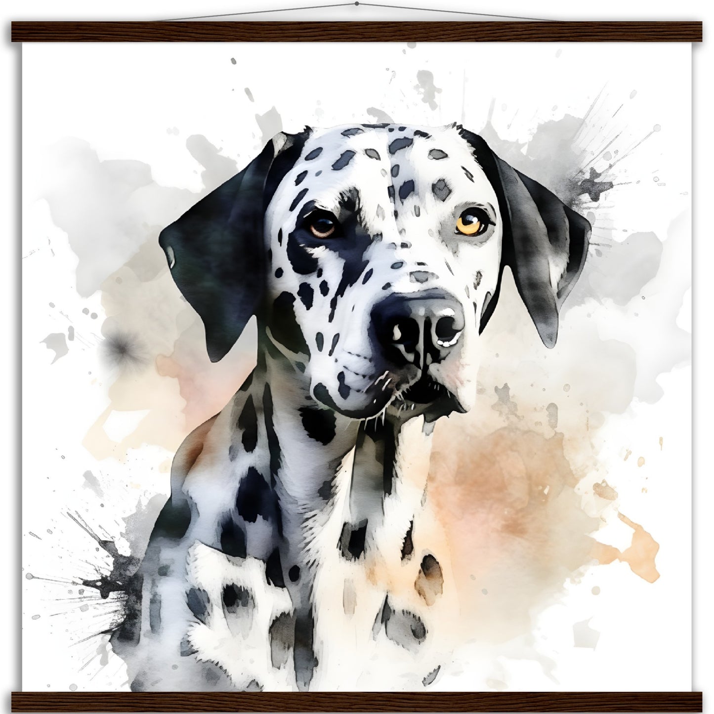 Dalmation Dog (d) Watercolor Premium Matte Paper Poster with Hanger