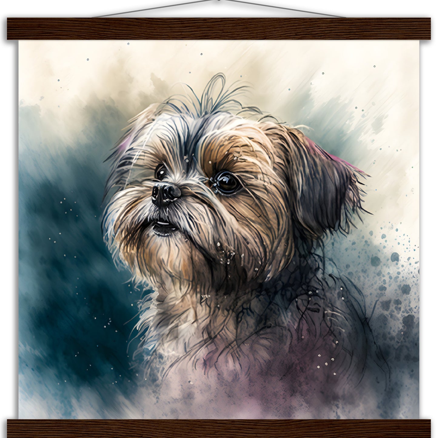 Shorkie (c) Watercolor Premium Matte Paper Poster with Hanger