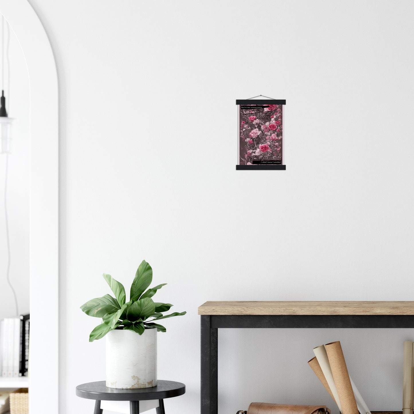 "You're the missing piece I didn't know I needed." Traditional Rose Premium Matte Paper Poster & Hanger