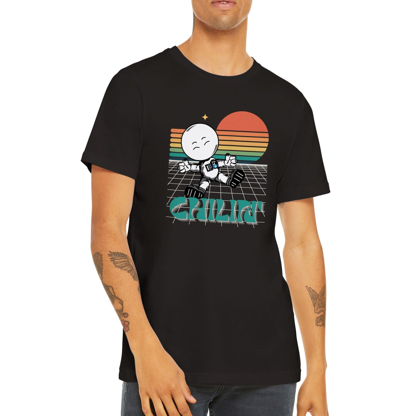 Chillin Space Cadet : Premium Unisex Crewneck T-shirt