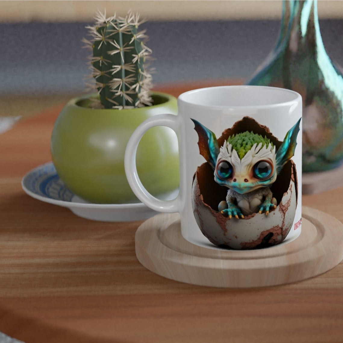 Baby Dragon Blue - Dragon Tooth : White 11oz Ceramic Mug