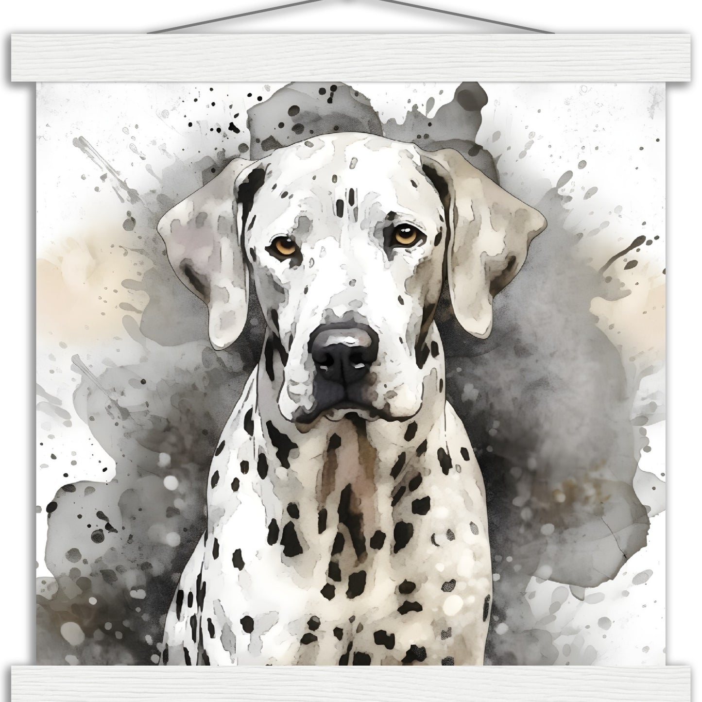 Dalmation Dog Watercolor Premium Matte Paper Poster with Hanger