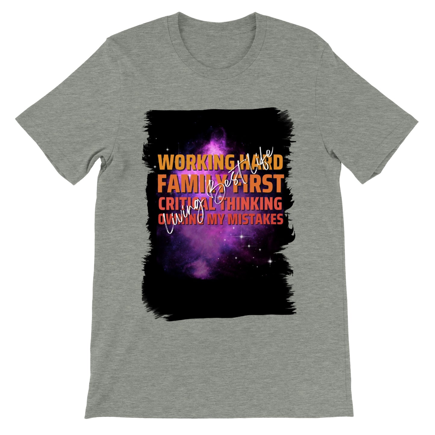 Working Hard : Premium Unisex Crewneck T-shirt
