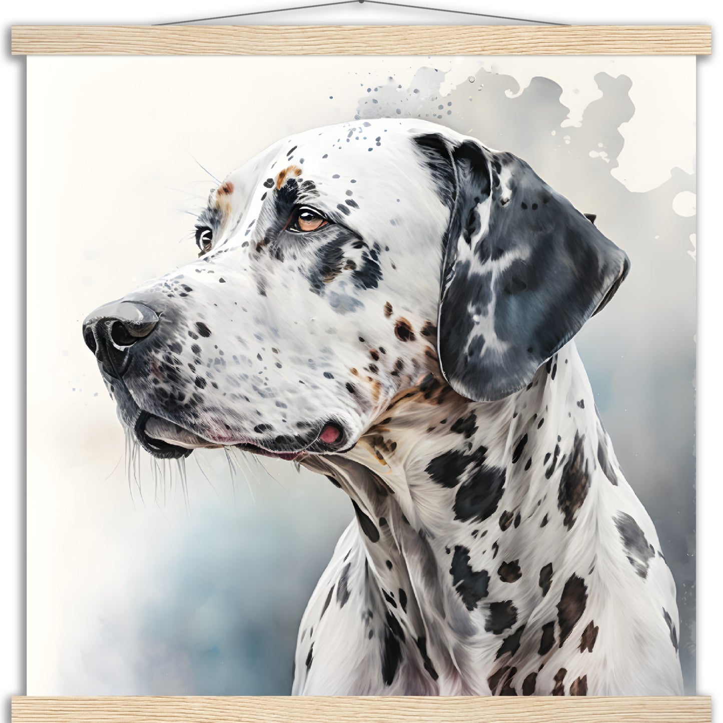 Dalmation Dog (c) Watercolor Premium Matte Paper Poster with Hanger