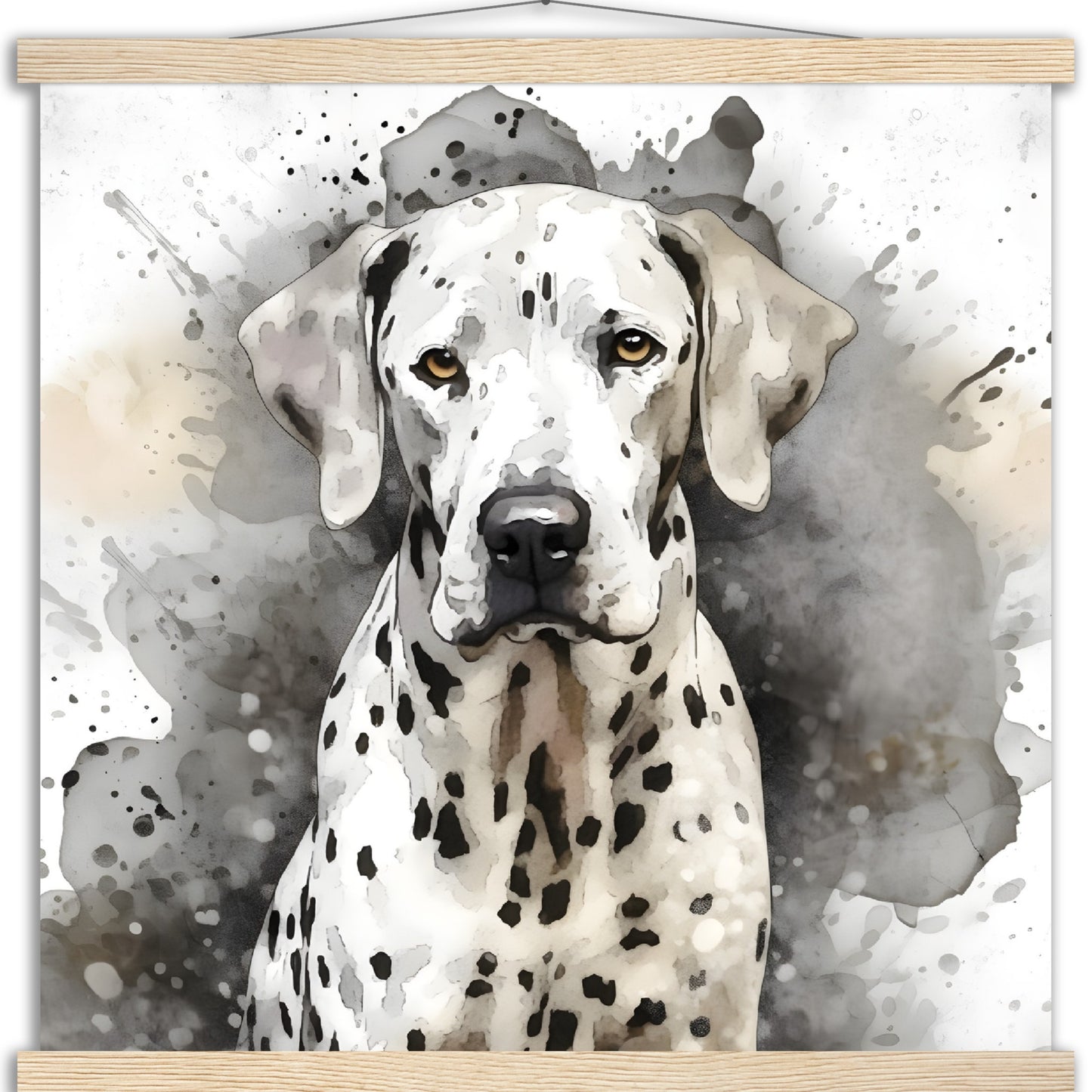 Dalmation Dog Watercolor Premium Matte Paper Poster with Hanger