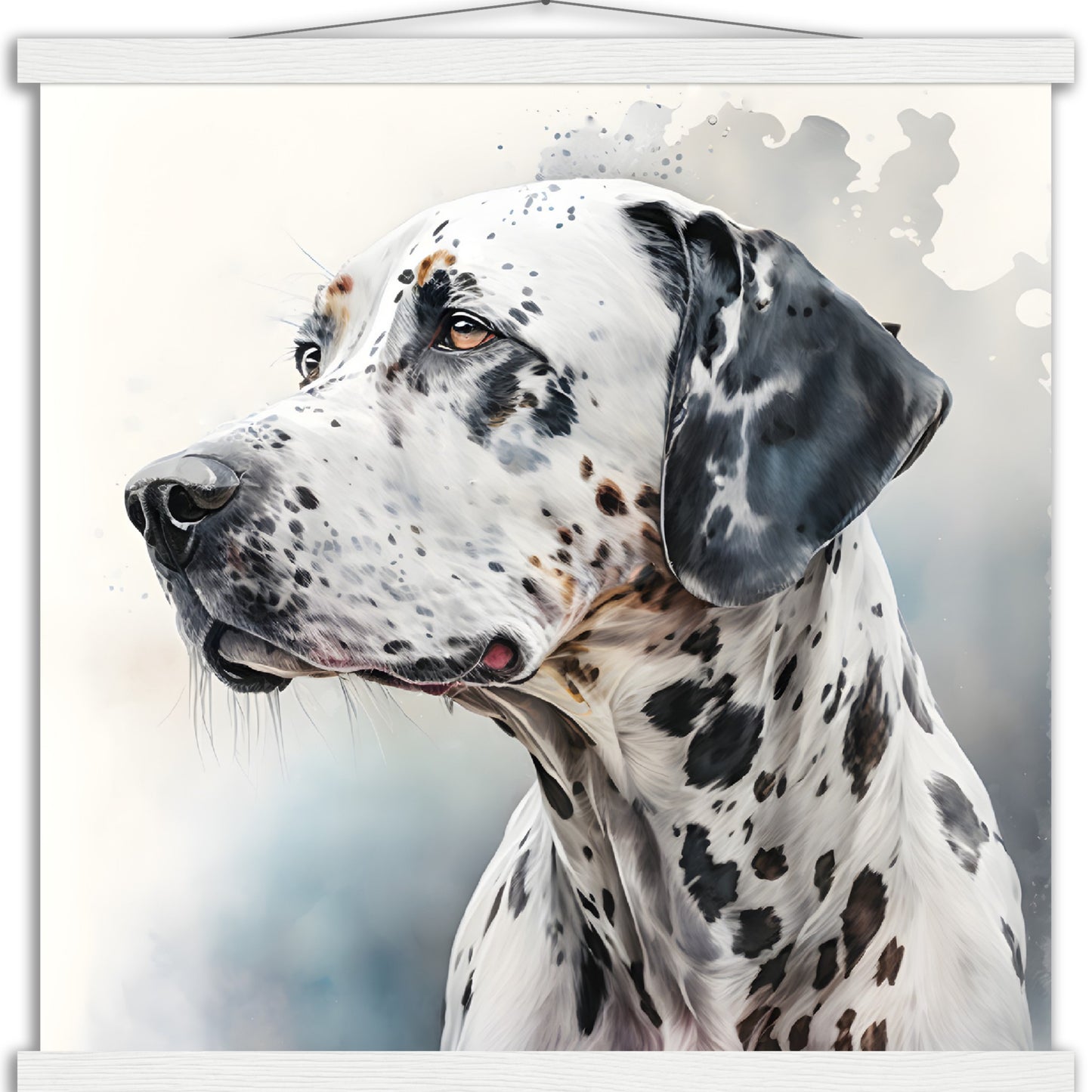 Dalmation Dog (c) Watercolor Premium Matte Paper Poster with Hanger