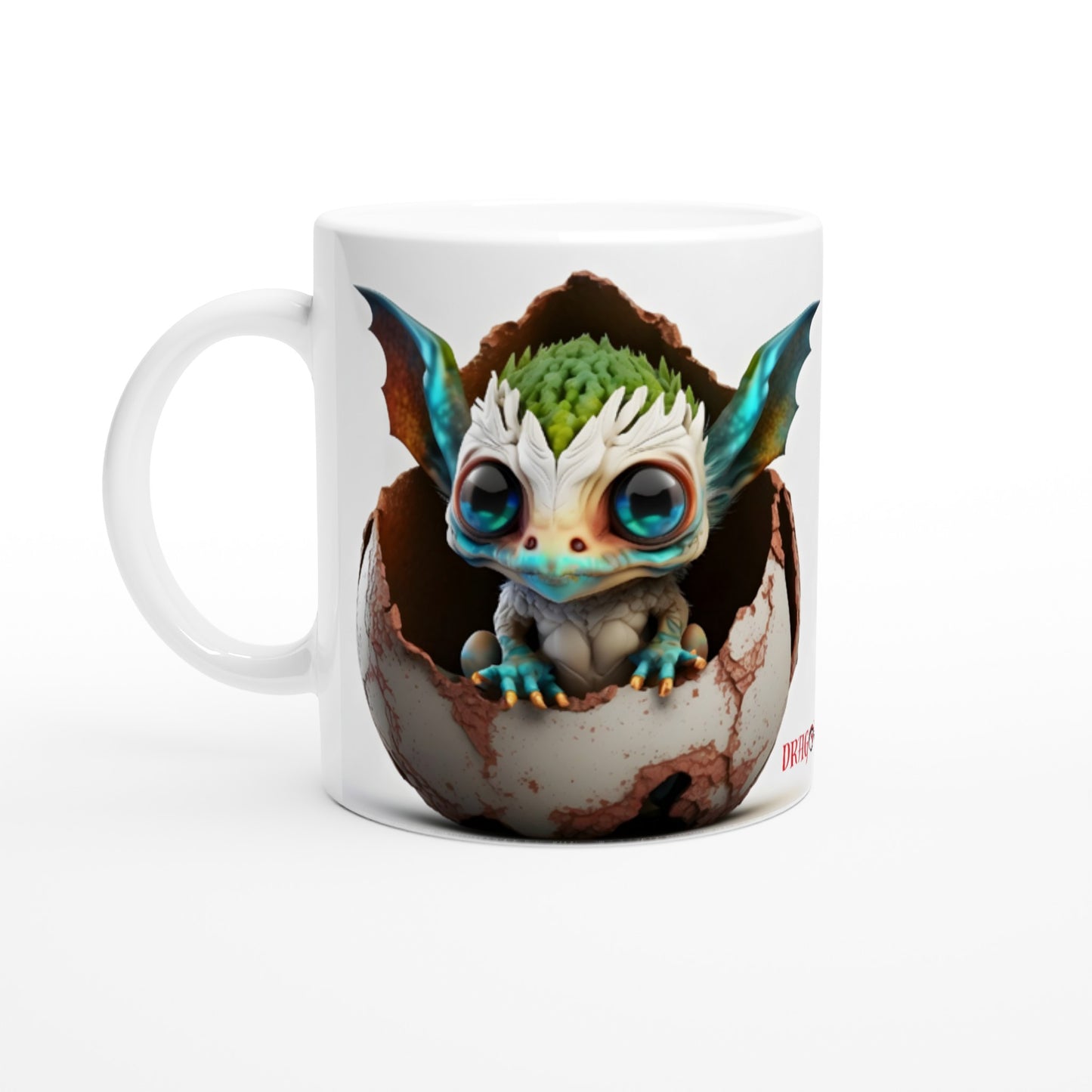 Baby Dragon Blue - Dragon Tooth : White 11oz Ceramic Mug