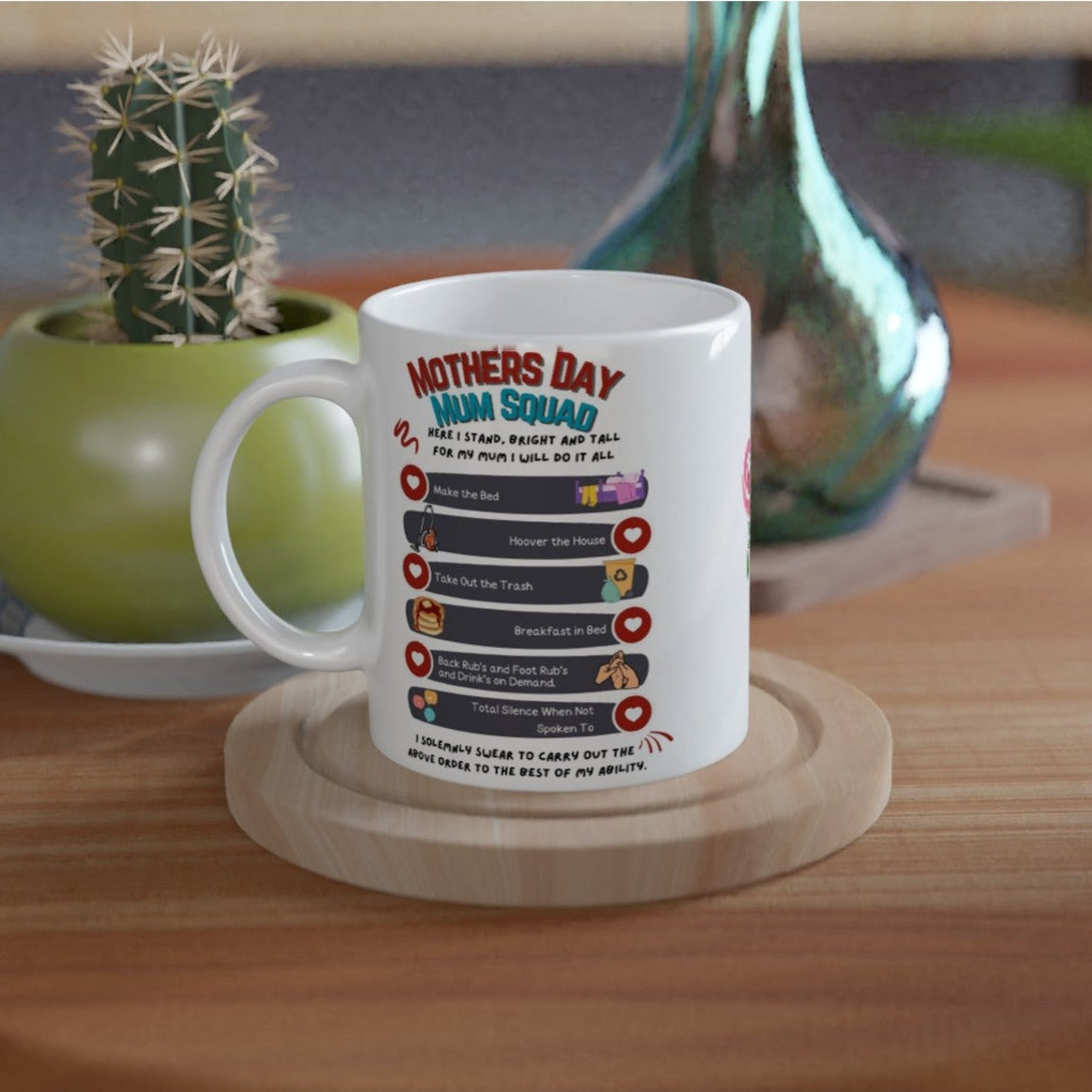 Mothers day, Mum Squad : White 11oz Ceramic Mug