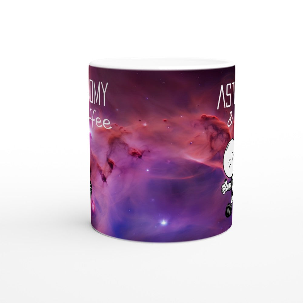 Astronomy & Coffee Scorched Reign Of Fire White 11oz Ceramic Mug