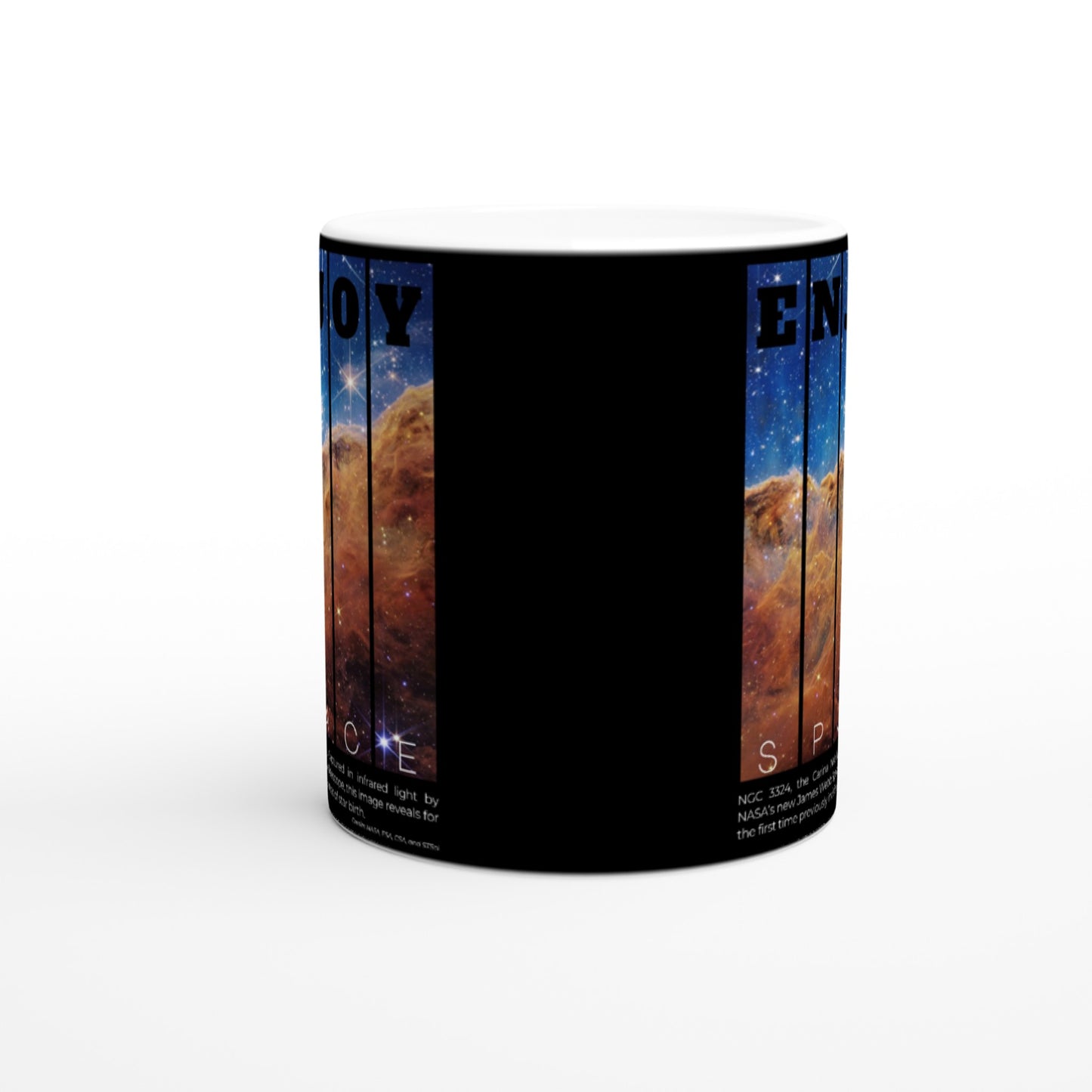 Enjoy Space : Fun Black & White 11oz Ceramic Mug