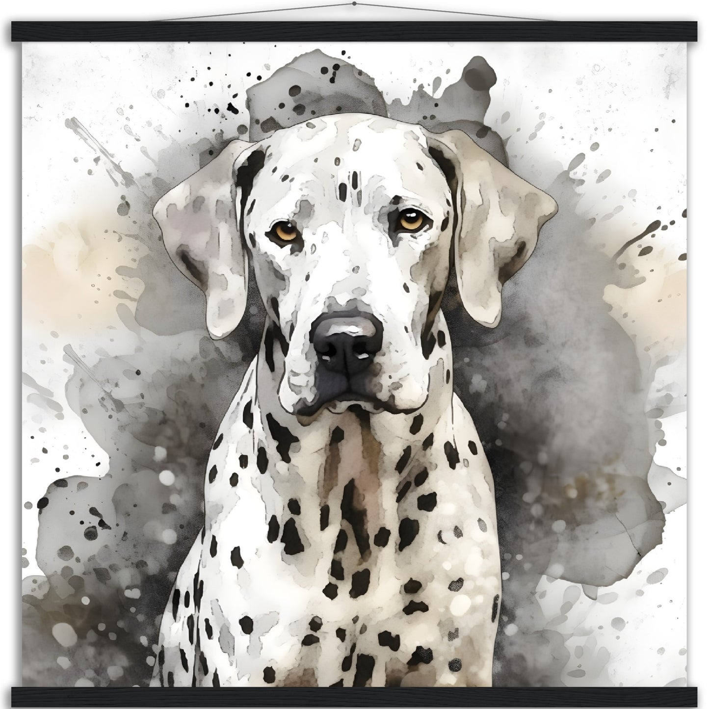 Dalmation Dog Watercolor Premium Matte Paper Poster with Hanger