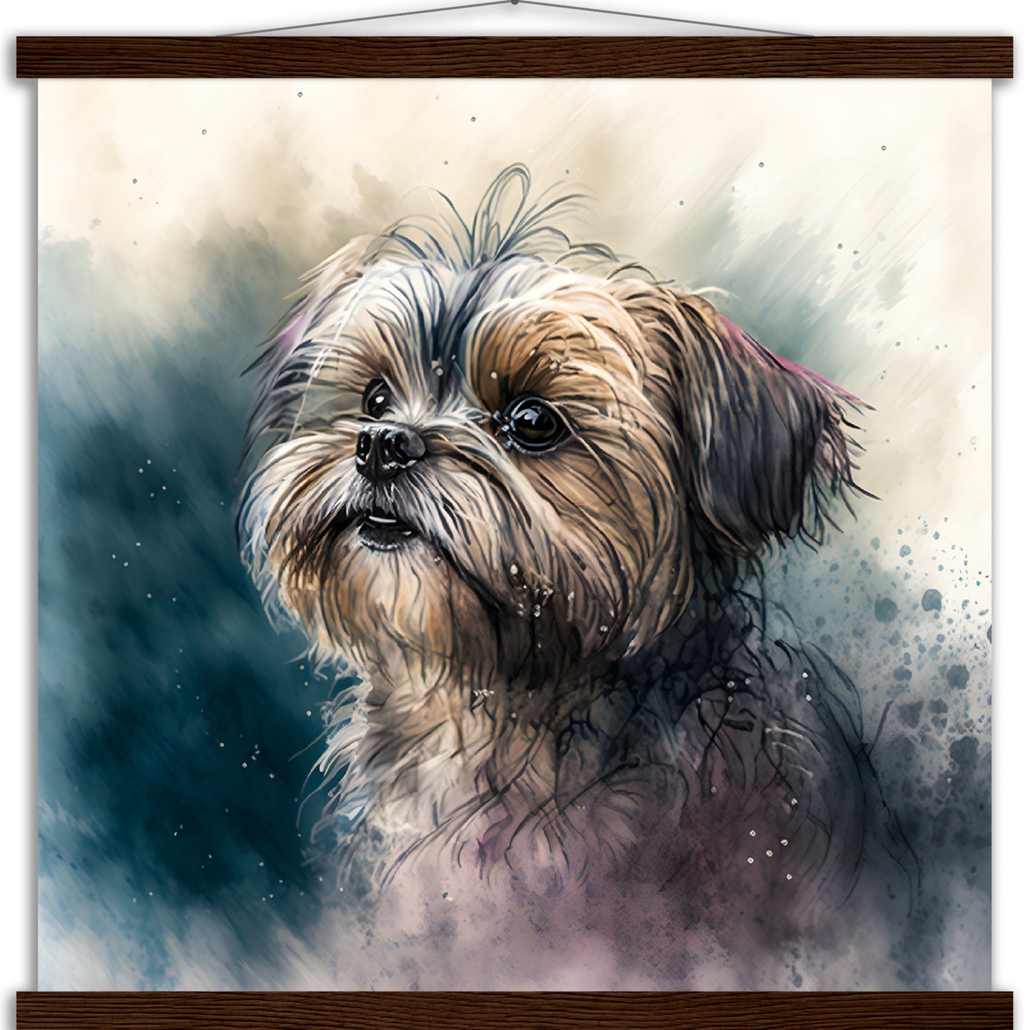 Shorkie (c) Watercolor Premium Matte Paper Poster with Hanger