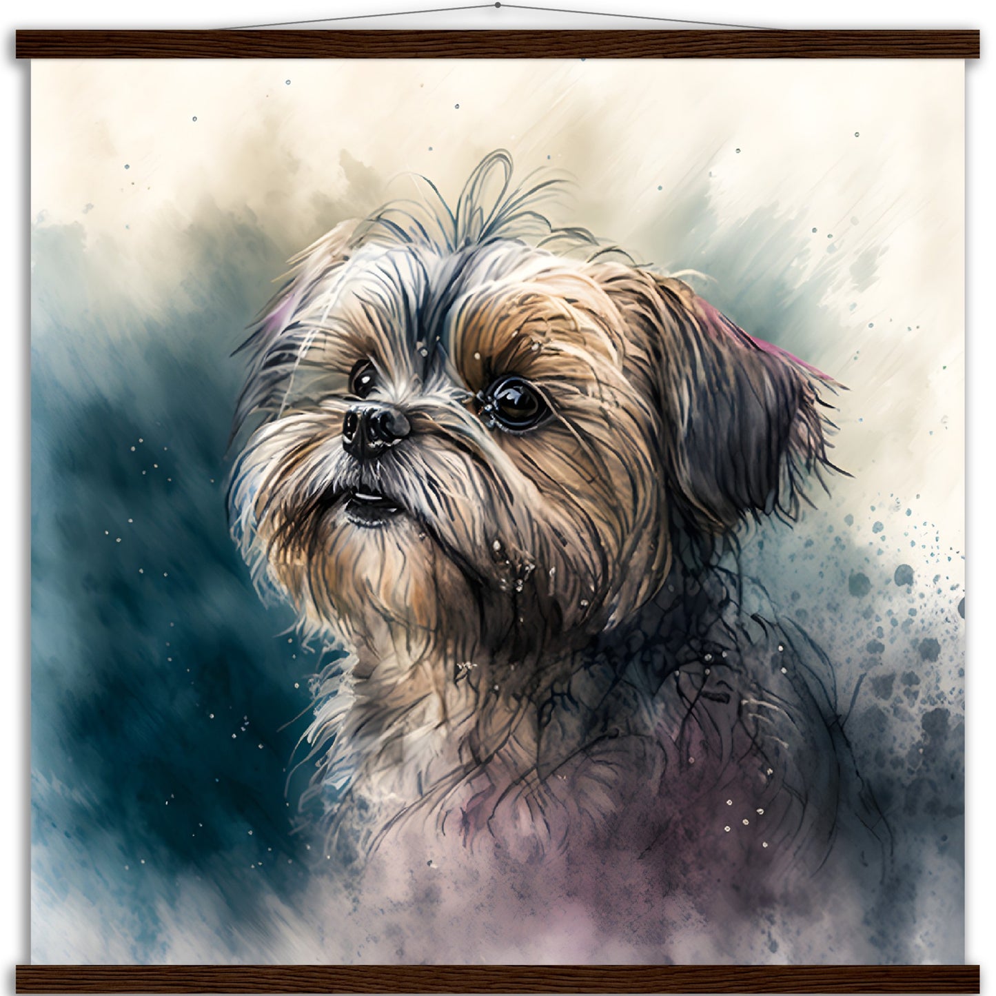 Shorkie (c) Watercolor Premium Matte Paper Poster with Hanger
