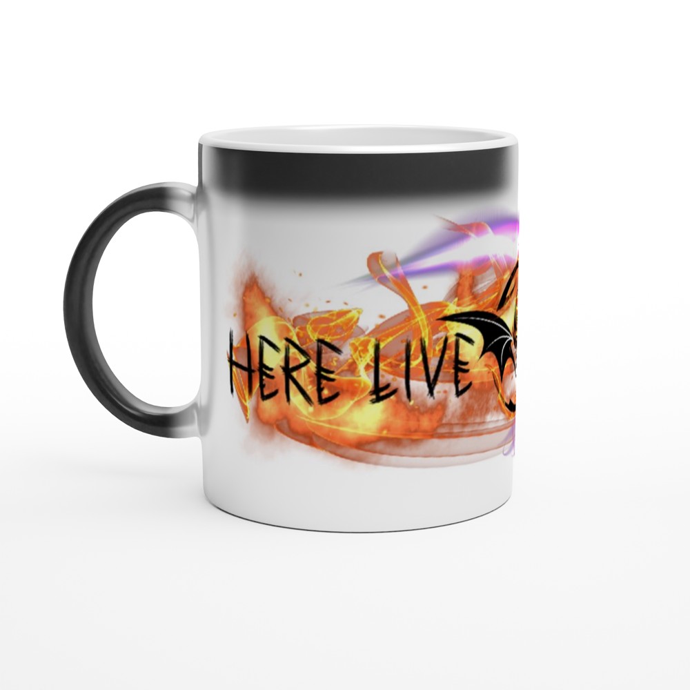 COLOUR CHANGING Magic! 11oz Ceramic Mug: Here Live Dragons