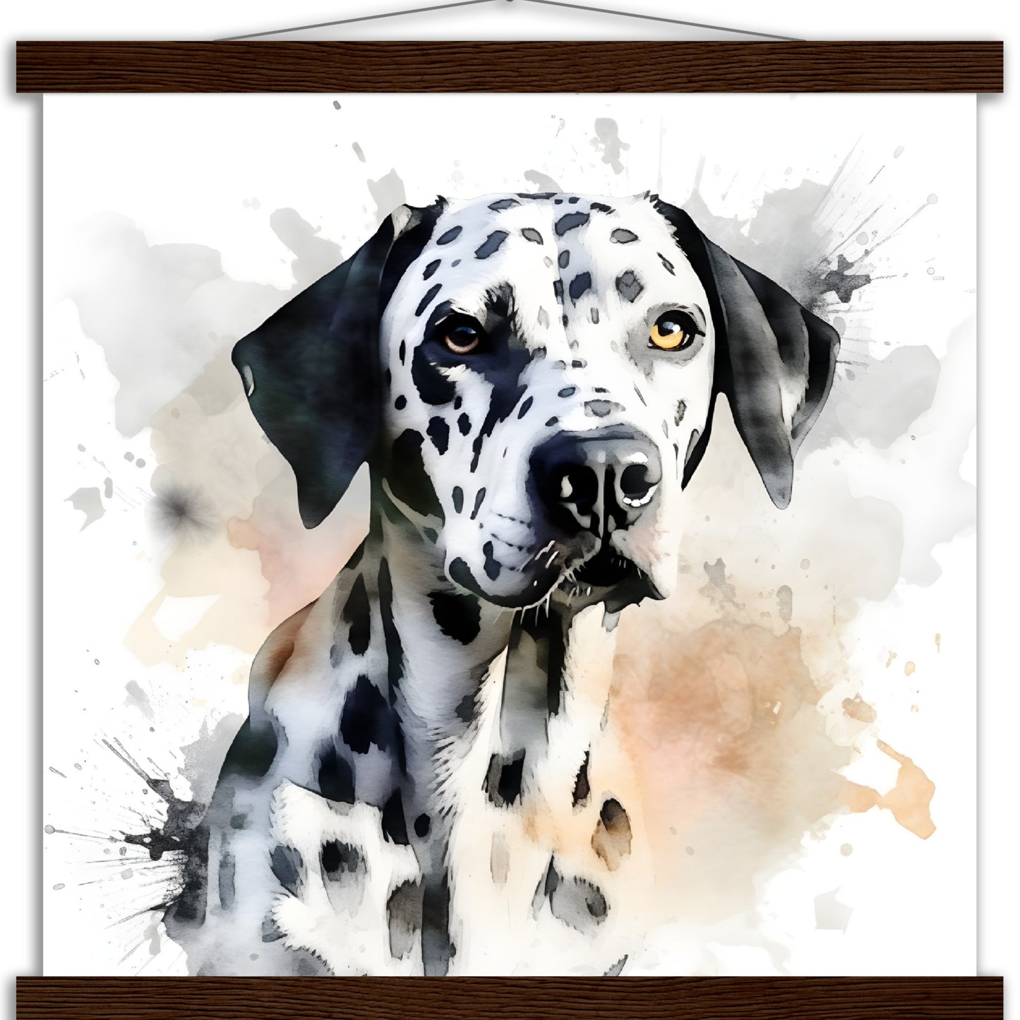 Dalmation Dog (d) Watercolor Premium Matte Paper Poster with Hanger