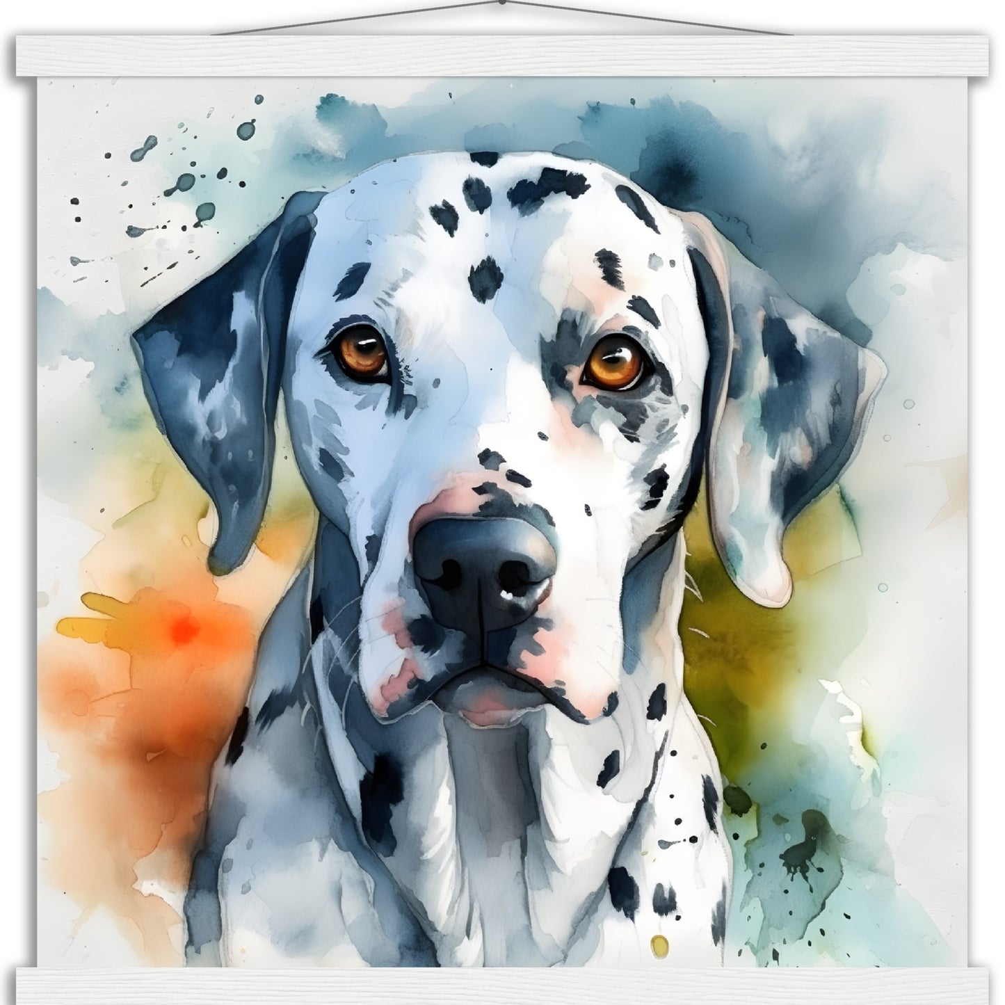 Miniature Schnauzer Dog Watercolor Premium Matte Paper Poster with Hanger
