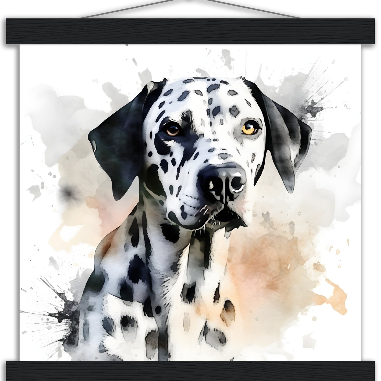 Dalmation Dog (d) Watercolor Premium Matte Paper Poster with Hanger