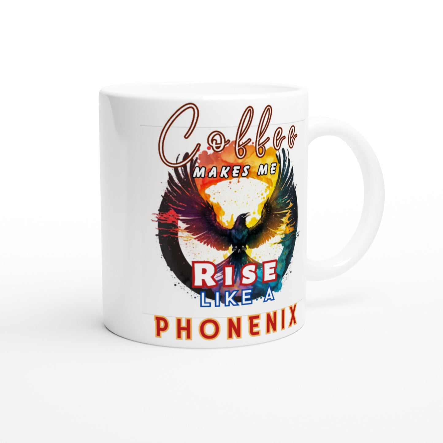 Phoenix Rising White 11oz Ceramic Mug