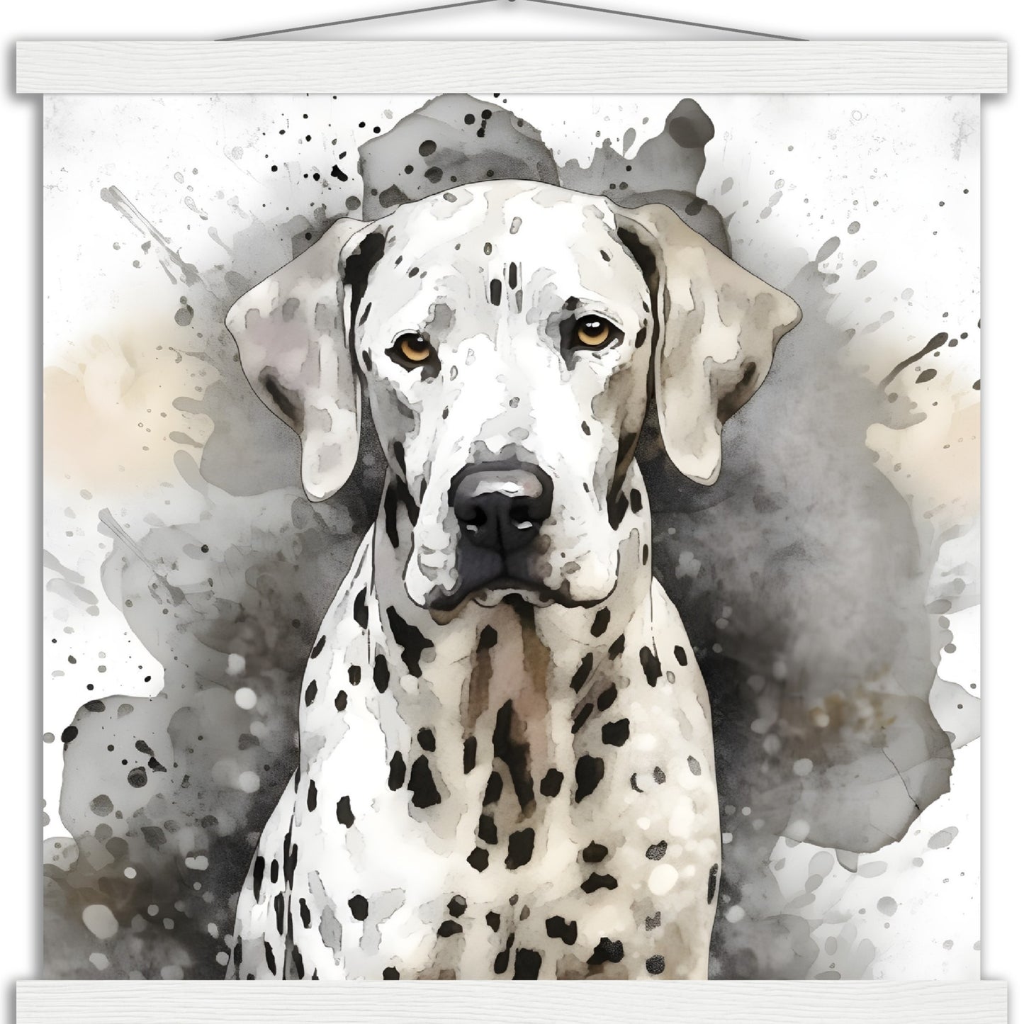 Dalmation Dog Watercolor Premium Matte Paper Poster with Hanger