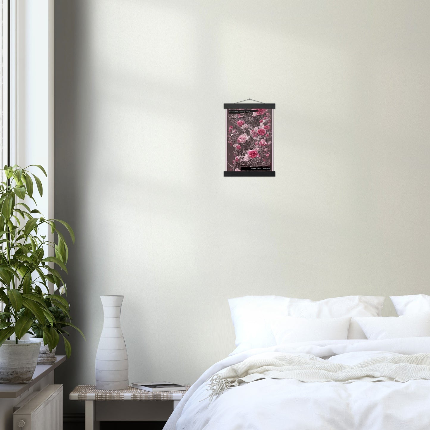 "You're the missing piece I didn't know I needed." Traditional Rose Premium Matte Paper Poster & Hanger