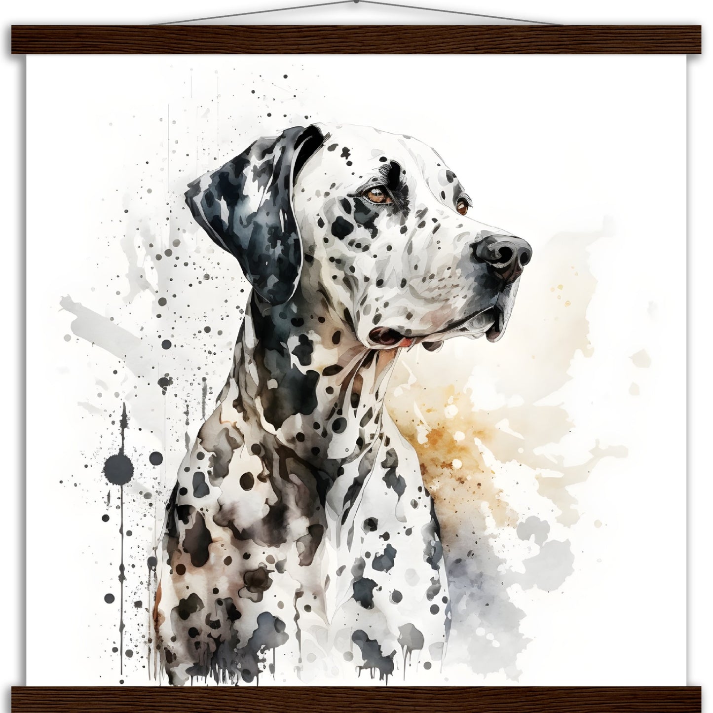 Dalmation (b) Dog Watercolor Premium Matte Paper Poster with Hanger