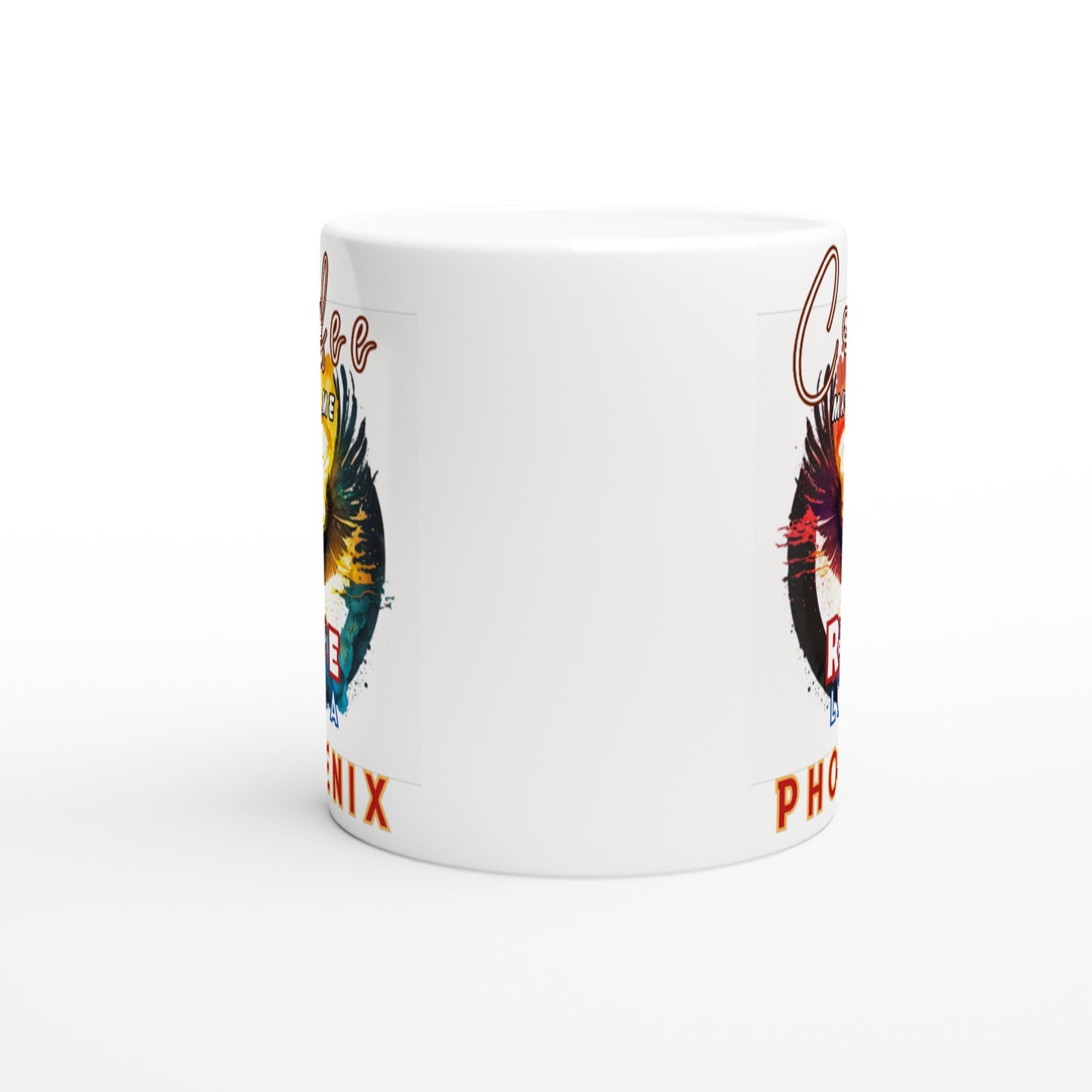 Phoenix Rising White 11oz Ceramic Mug