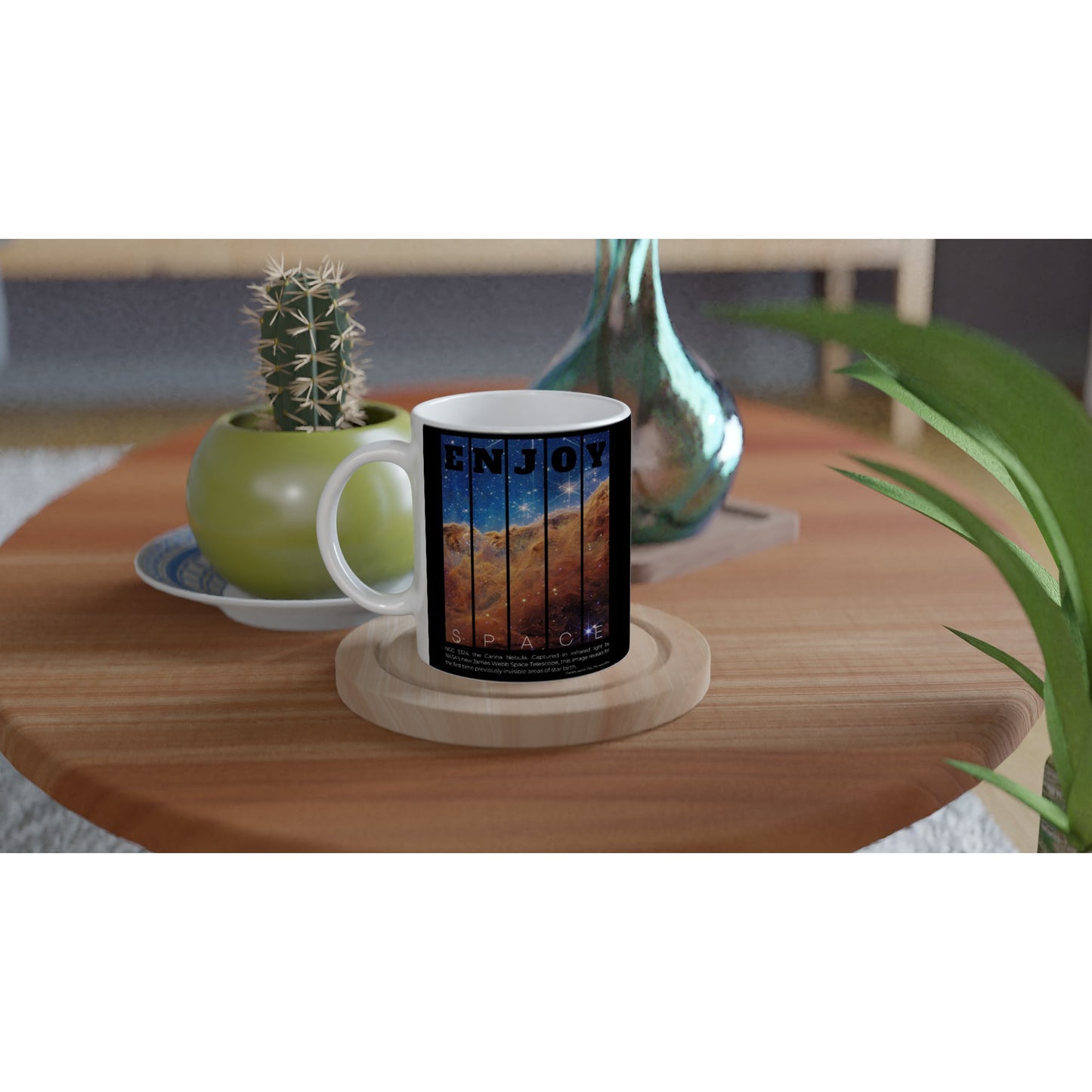 Enjoy Space : Fun Black & White 11oz Ceramic Mug