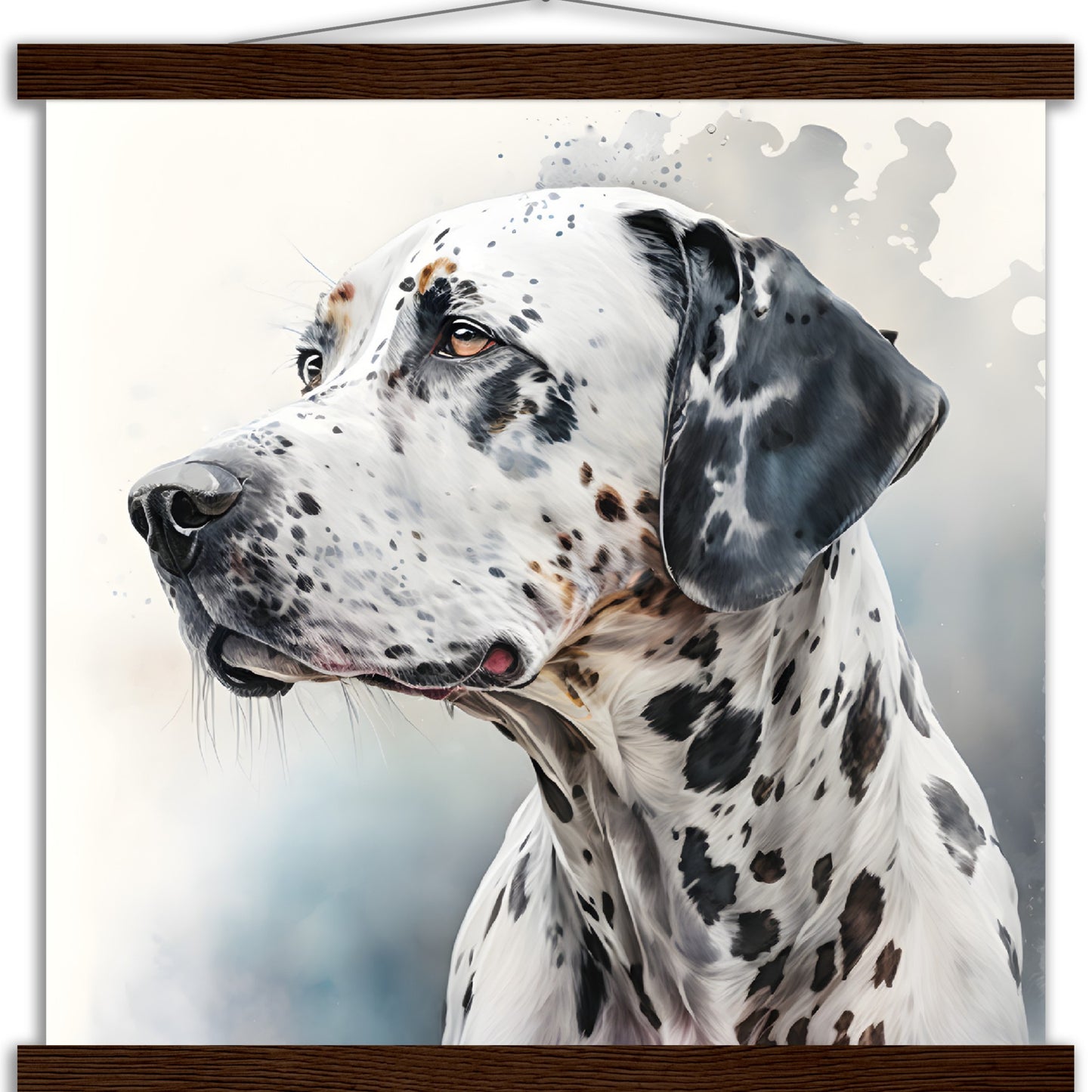 Dalmation Dog (c) Watercolor Premium Matte Paper Poster with Hanger