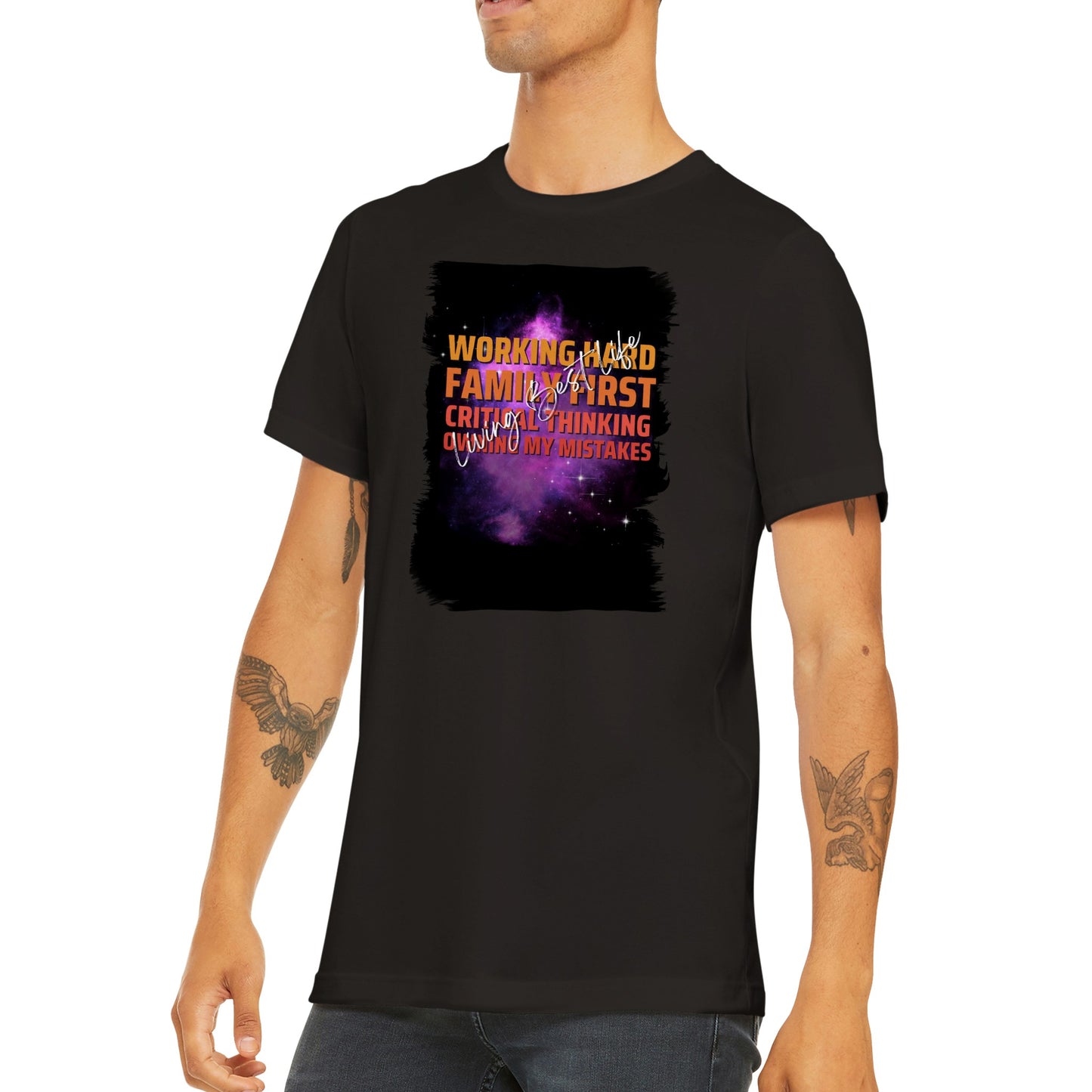 Working Hard : Premium Unisex Crewneck T-shirt