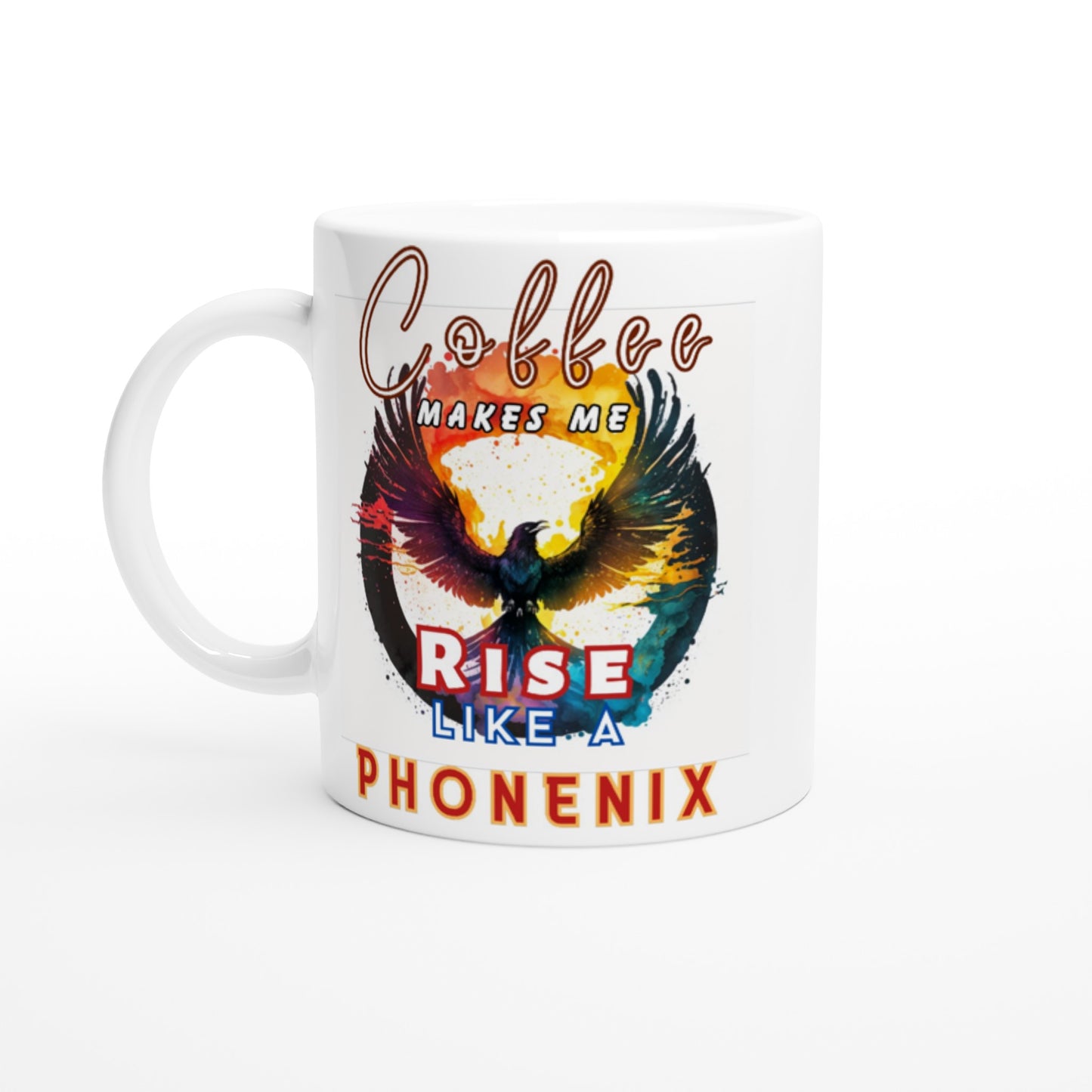 Phoenix Rising White 11oz Ceramic Mug