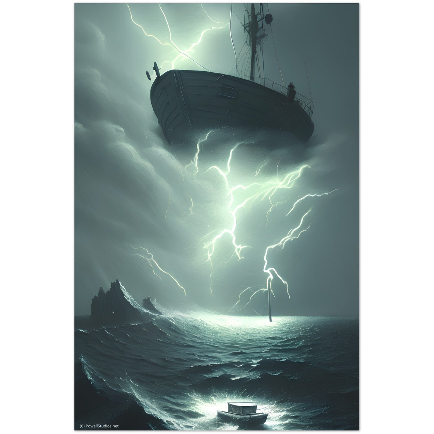 Aluminum Print : Escape : A UFO Sci Fi collection of Aluminium prints.