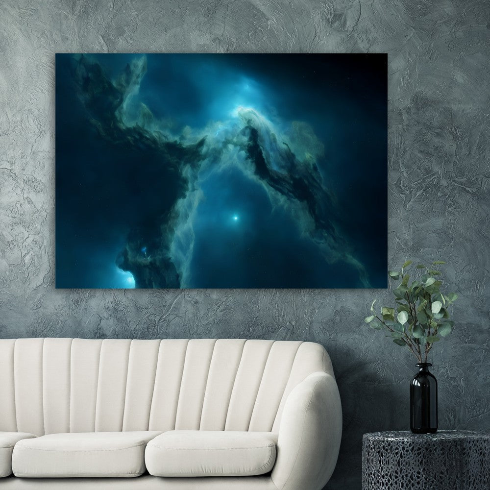 The Deep Blue (part of a collection of Nebula prints) Fantasy Nebula Premium Matte Paper Poster