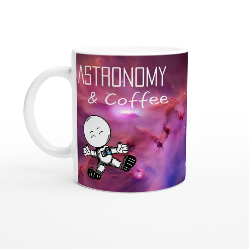 Astronomy & Coffee Scorched Reign Of Fire White 11oz Ceramic Mug