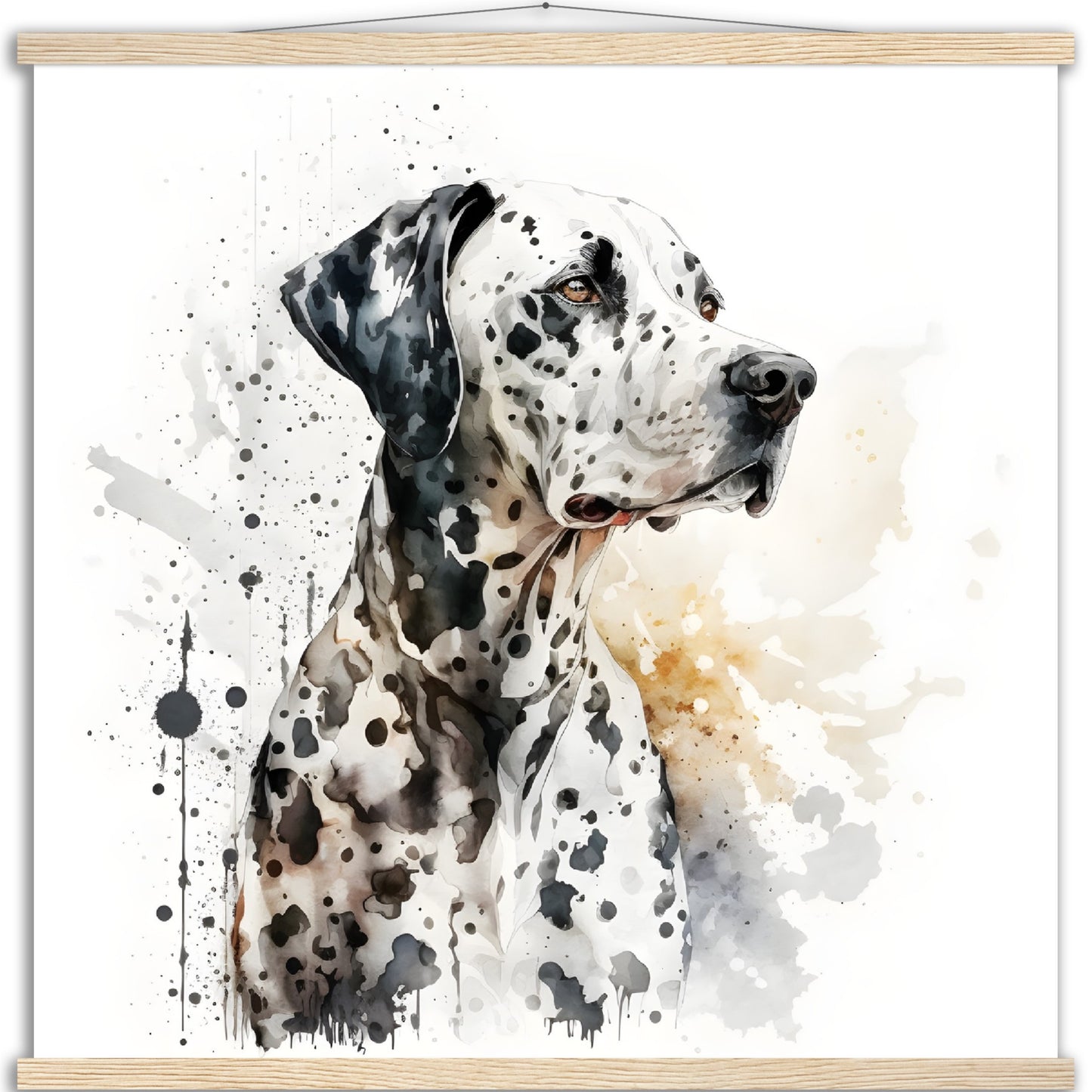 Dalmation (b) Dog Watercolor Premium Matte Paper Poster with Hanger
