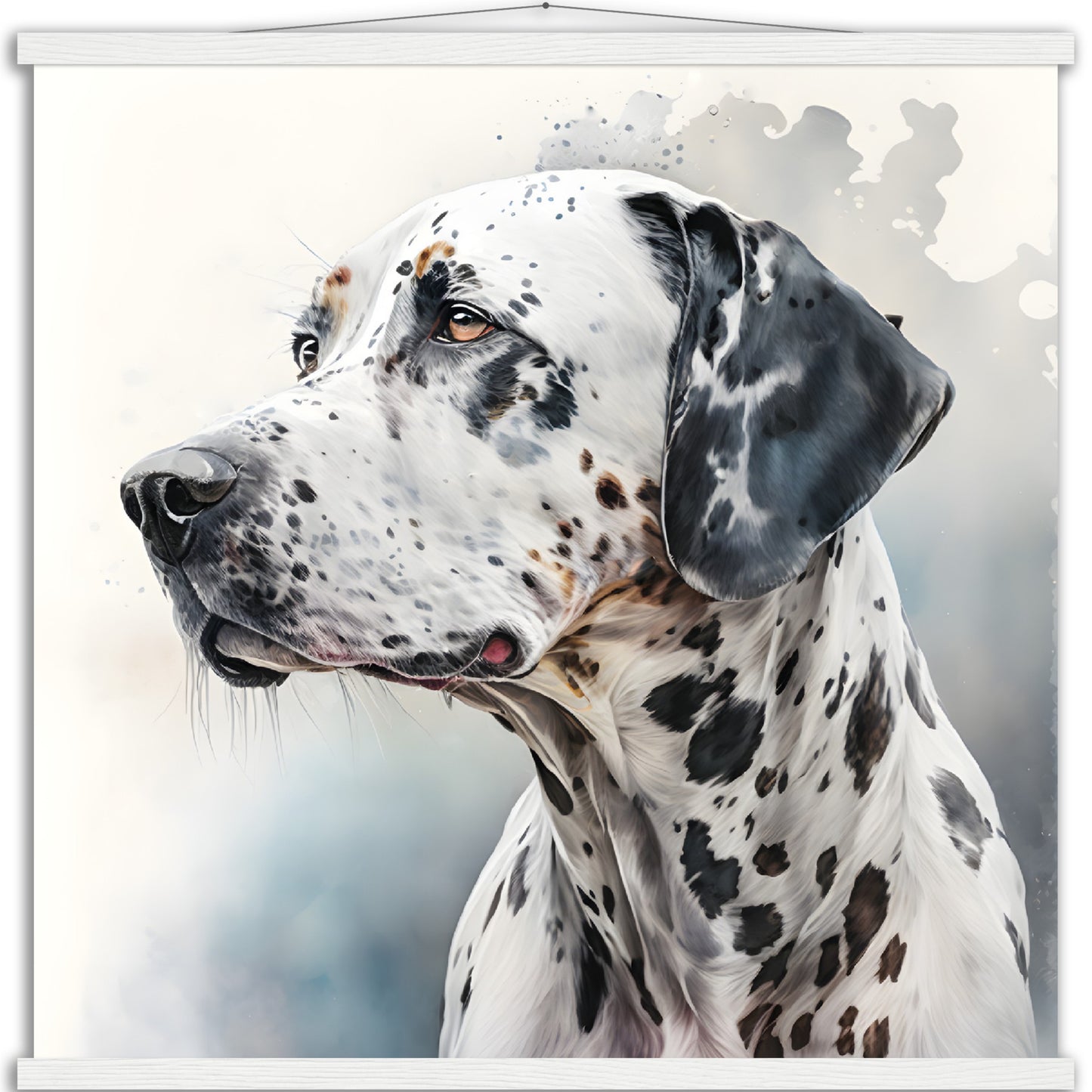 Dalmation Dog (c) Watercolor Premium Matte Paper Poster with Hanger