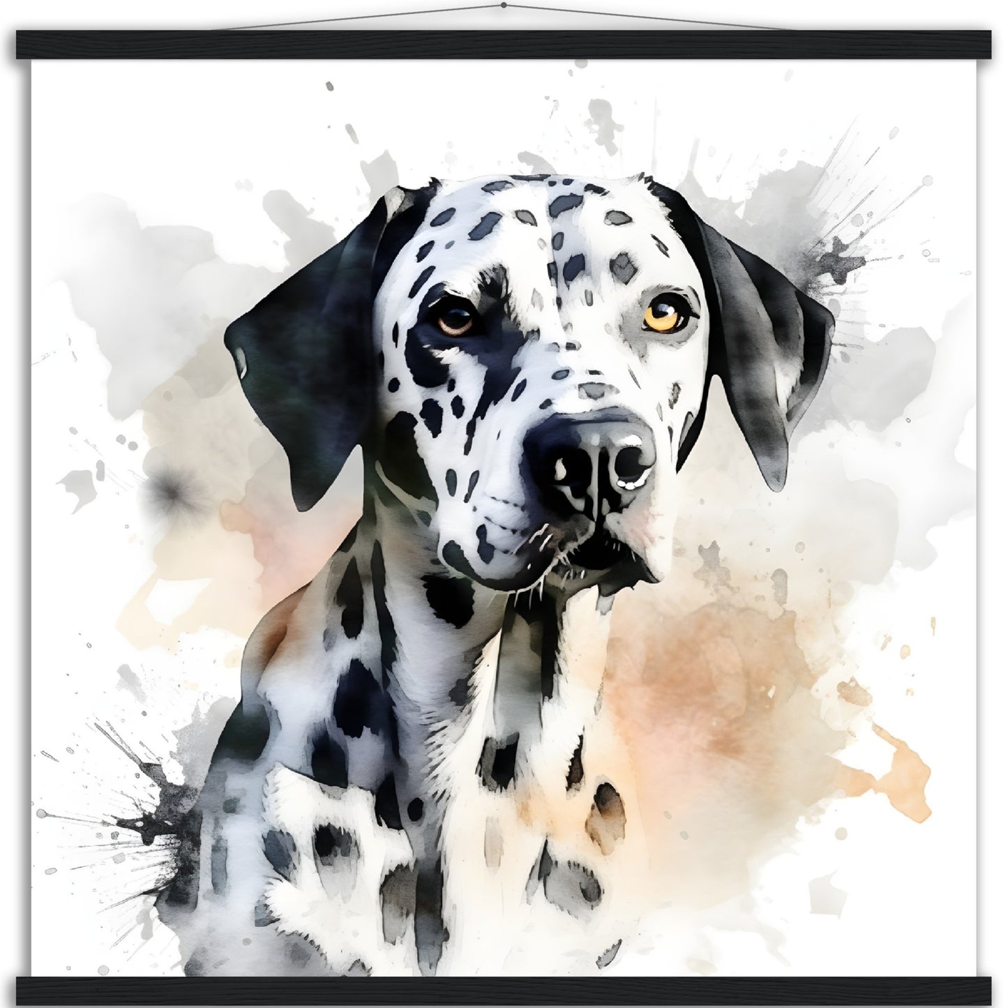 Dalmation Dog (d) Watercolor Premium Matte Paper Poster with Hanger