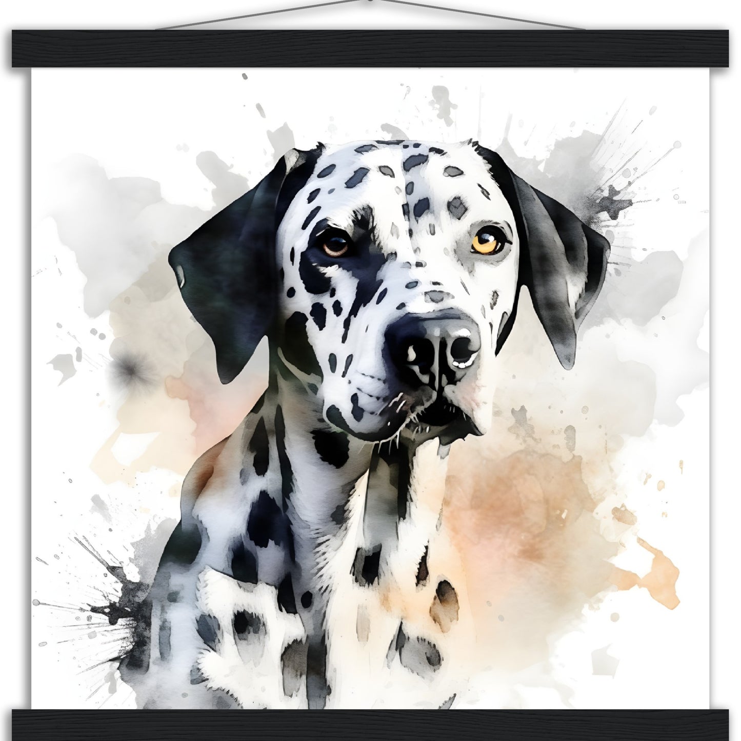 Dalmation Dog (d) Watercolor Premium Matte Paper Poster with Hanger