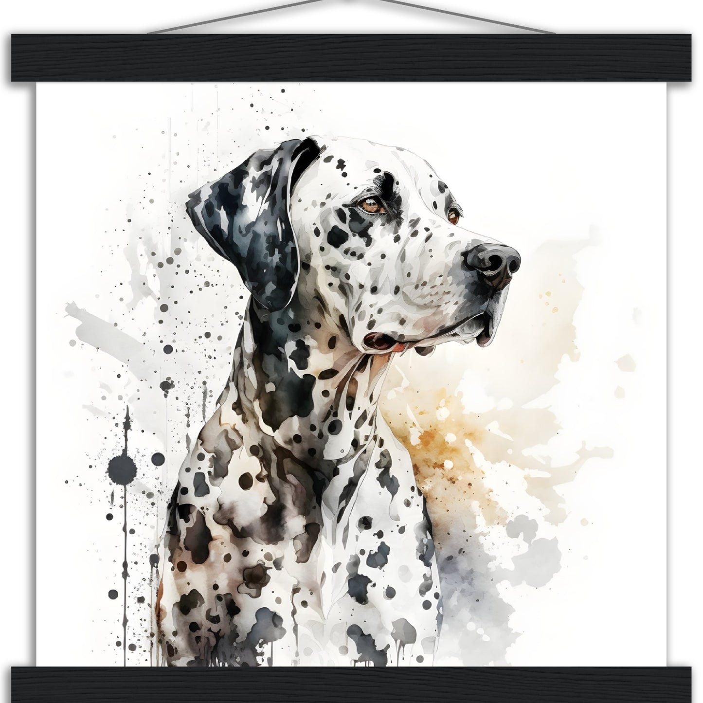 Dalmation (b) Dog Watercolor Premium Matte Paper Poster with Hanger