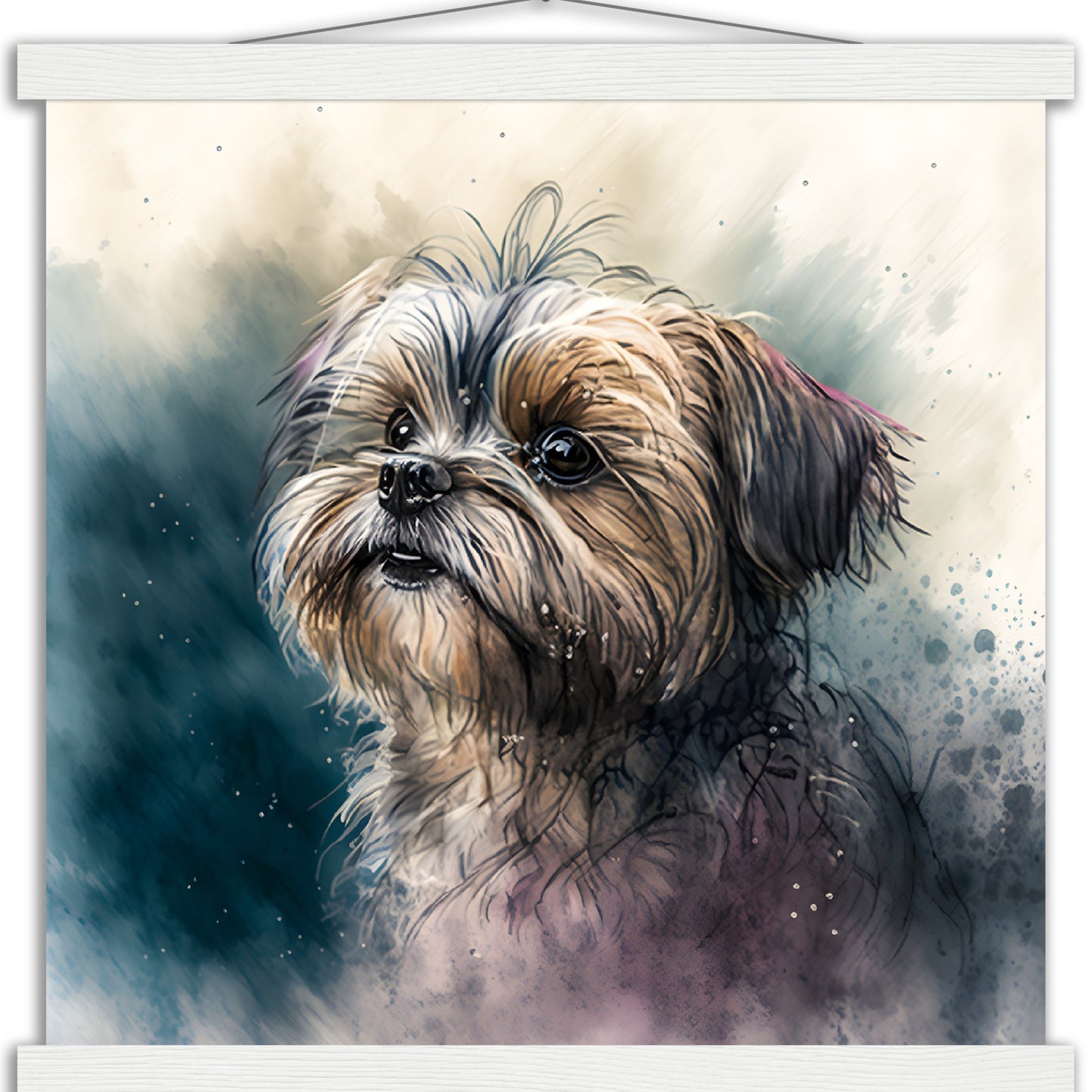 Shorkie (c) Watercolor Premium Matte Paper Poster with Hanger