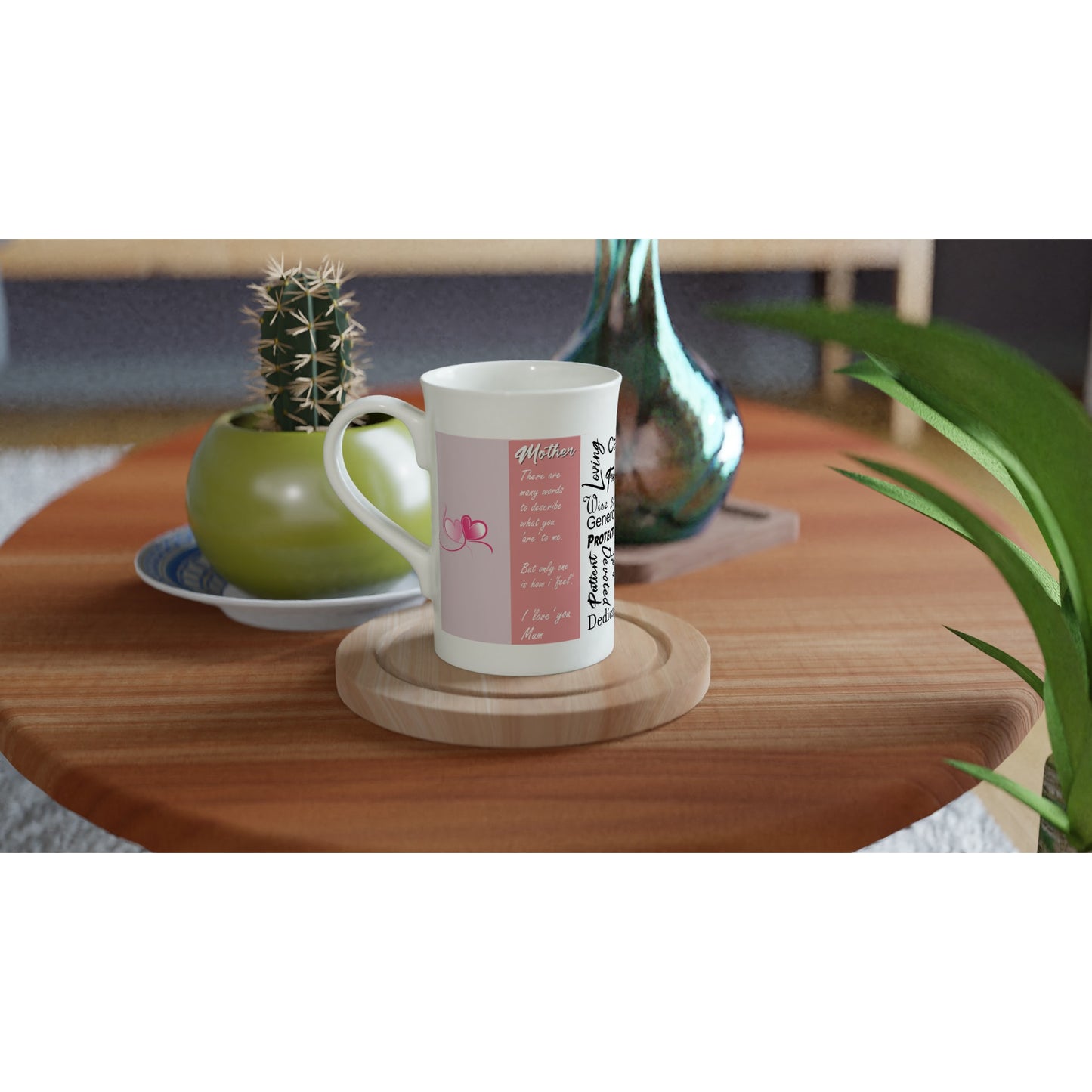 Mothers day, What you mean to me : White 10oz Porcelain Slim Mug