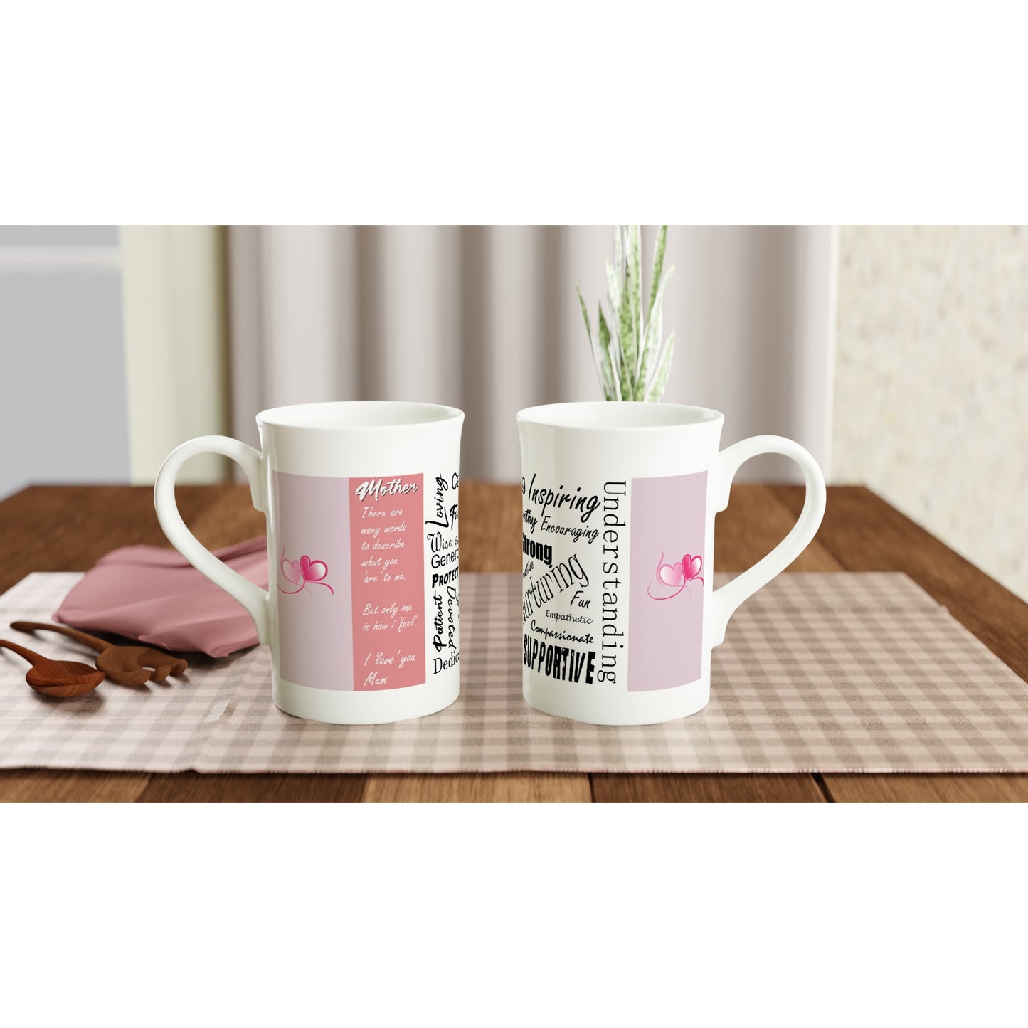 Mothers day, What you mean to me : White 10oz Porcelain Slim Mug