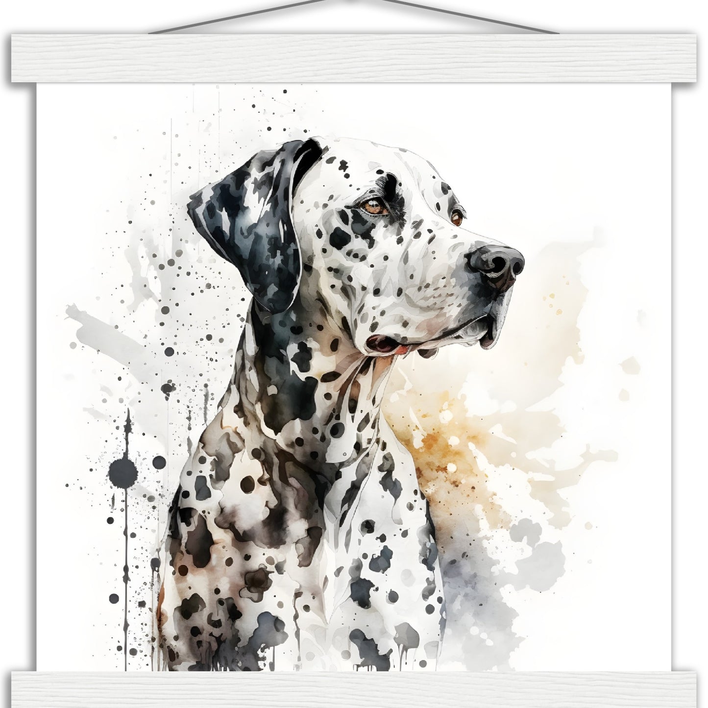 Dalmation (b) Dog Watercolor Premium Matte Paper Poster with Hanger