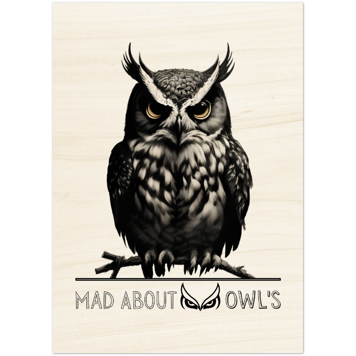 Wood Prints : Mad About Owl's