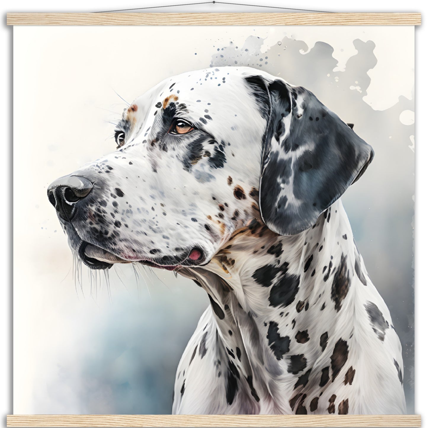 Dalmation Dog (c) Watercolor Premium Matte Paper Poster with Hanger