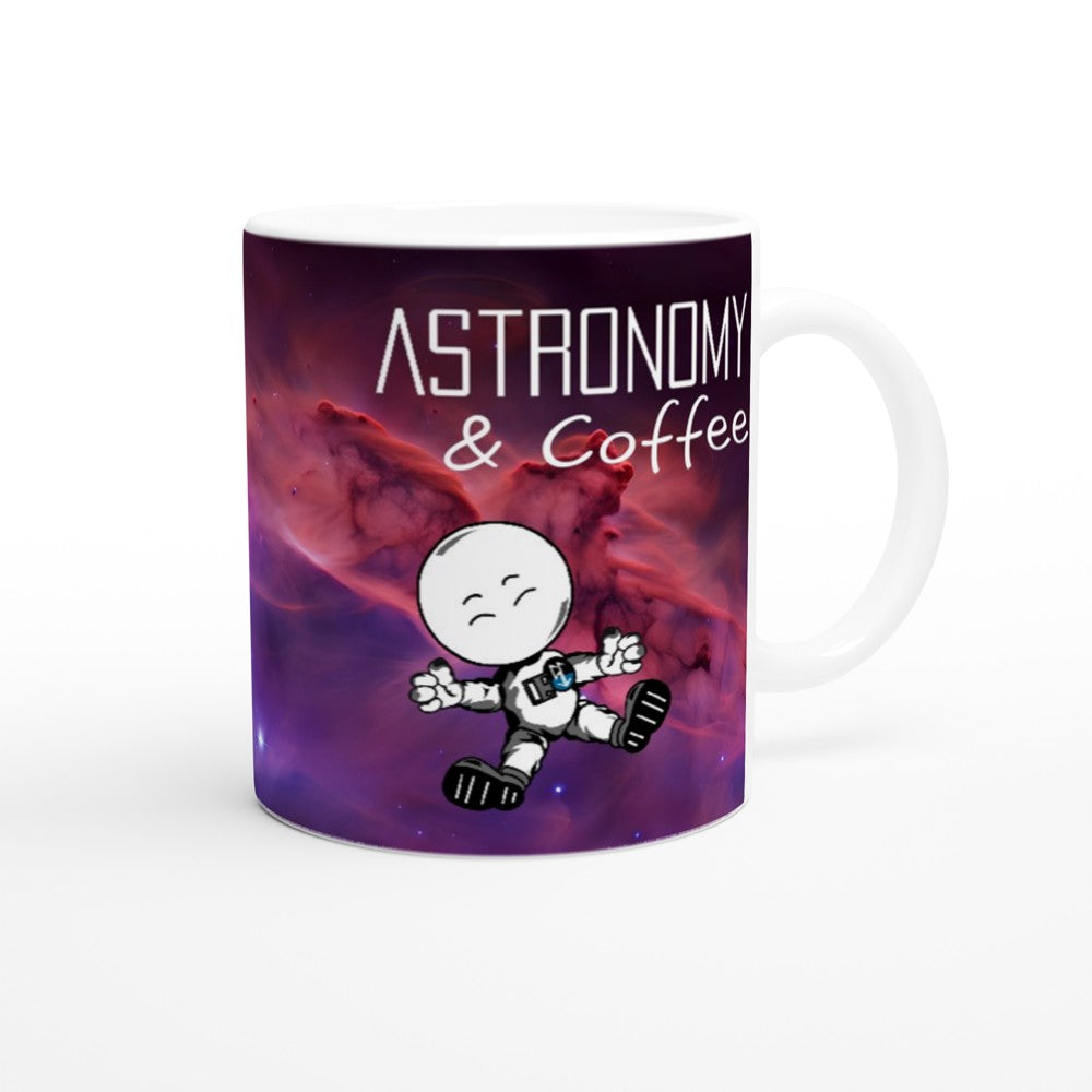 Astronomy & Coffee Scorched Reign Of Fire White 11oz Ceramic Mug