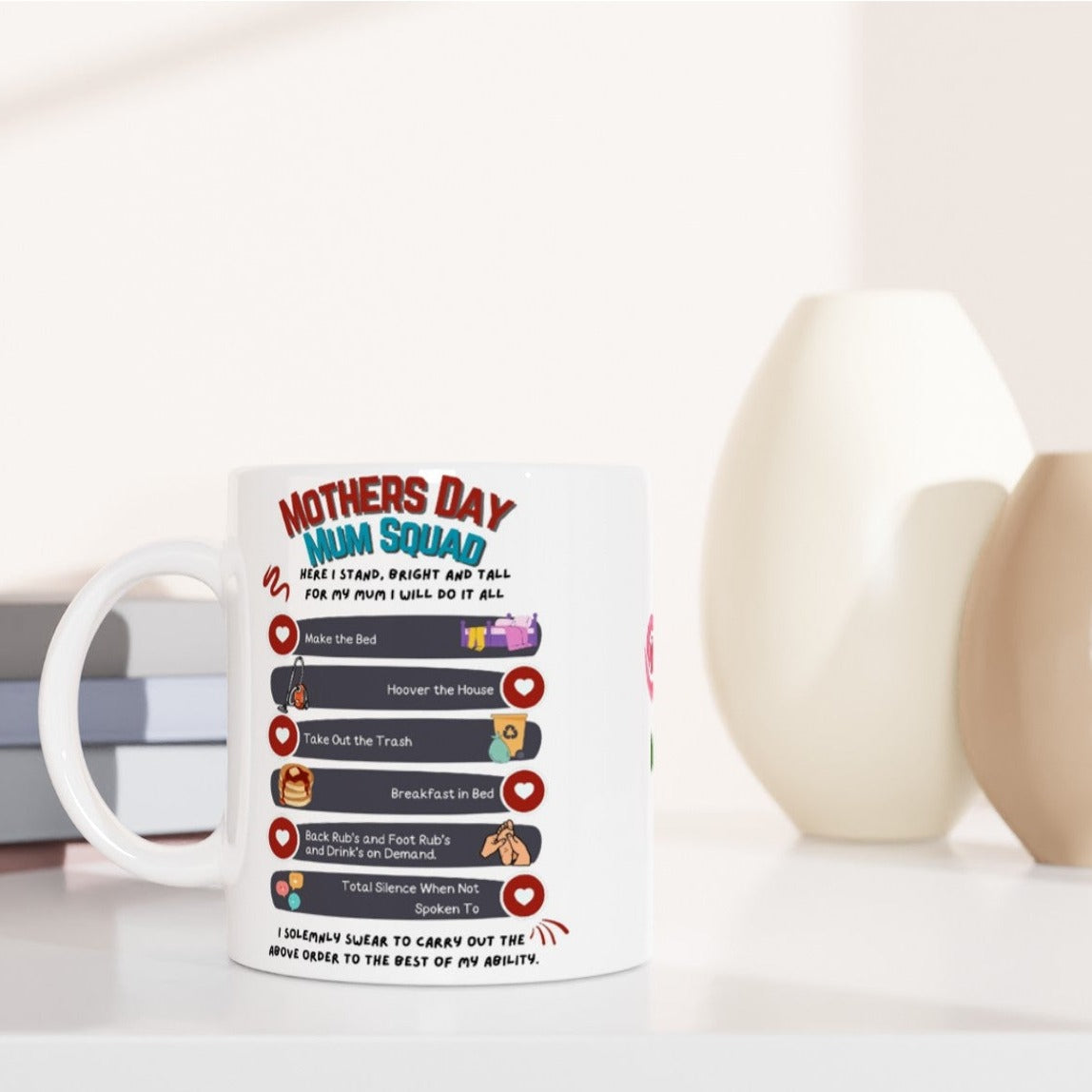 Mothers day, Mum Squad : White 11oz Ceramic Mug