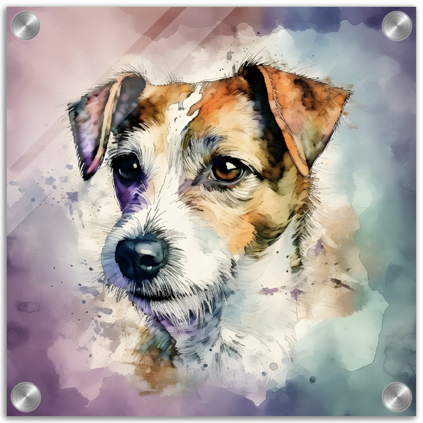 Jack Russell Dog Watercolor Acrylic Print